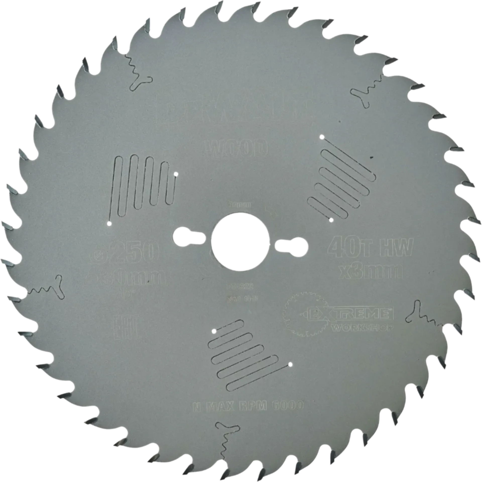 Lame de scie circulaire bois Ø 250 x 30 mm 40T DT4322-QZ