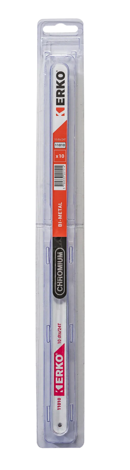 BLISTER (10 PC) LAMES DE SCIES A METAUX 18D/INCH - ERKO CHROMIUM 11008
