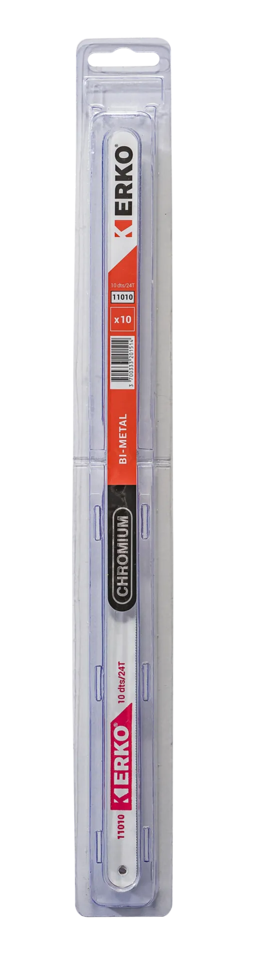 BLISTER (10 ST) METAALZAAGBLADEN 34T/INCH - ERKO CHROMIUM 11012