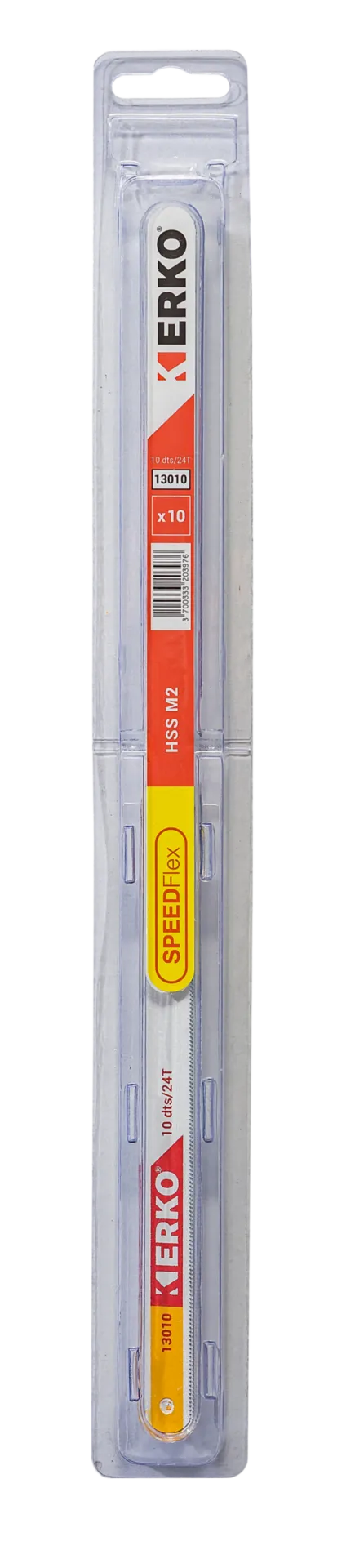 BLISTER (10 PC) LAMES DE SCIES A METAUX 24D/INCH - ERKO SPEEDFLEX 13010