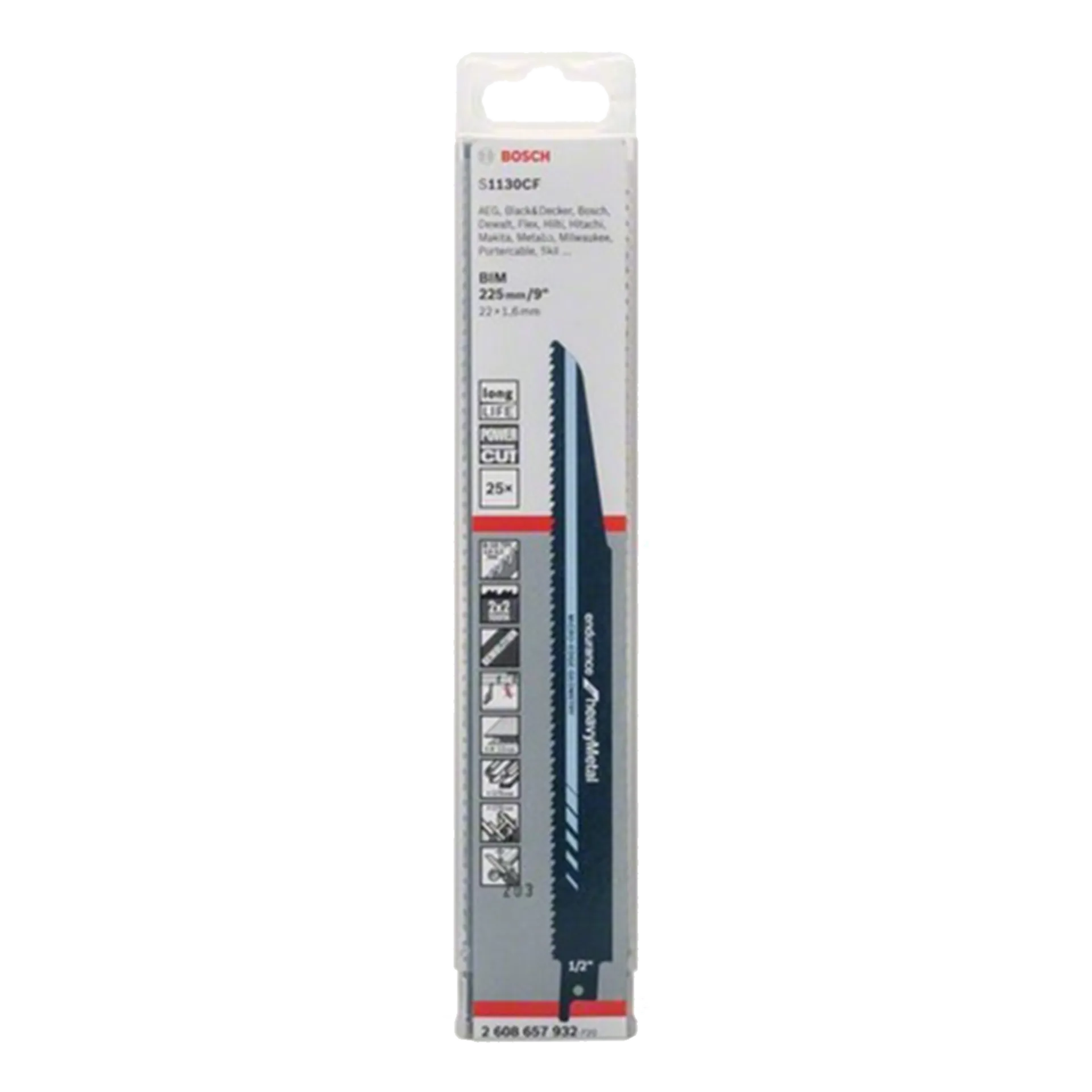 Reciprozaagbladen Heavy Metal S1130Cf - 225 mm (Sloopwerk) (5St)