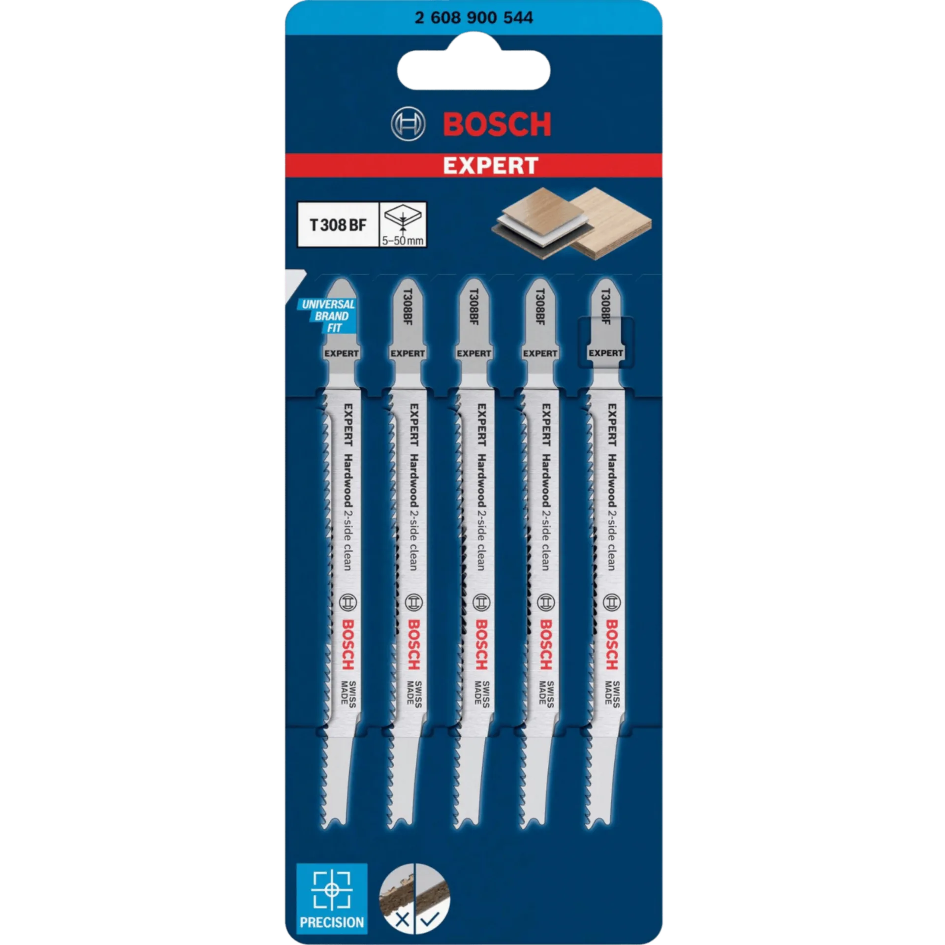 Bli (5 stuks) decoupeerzaagbladen expert T308BF