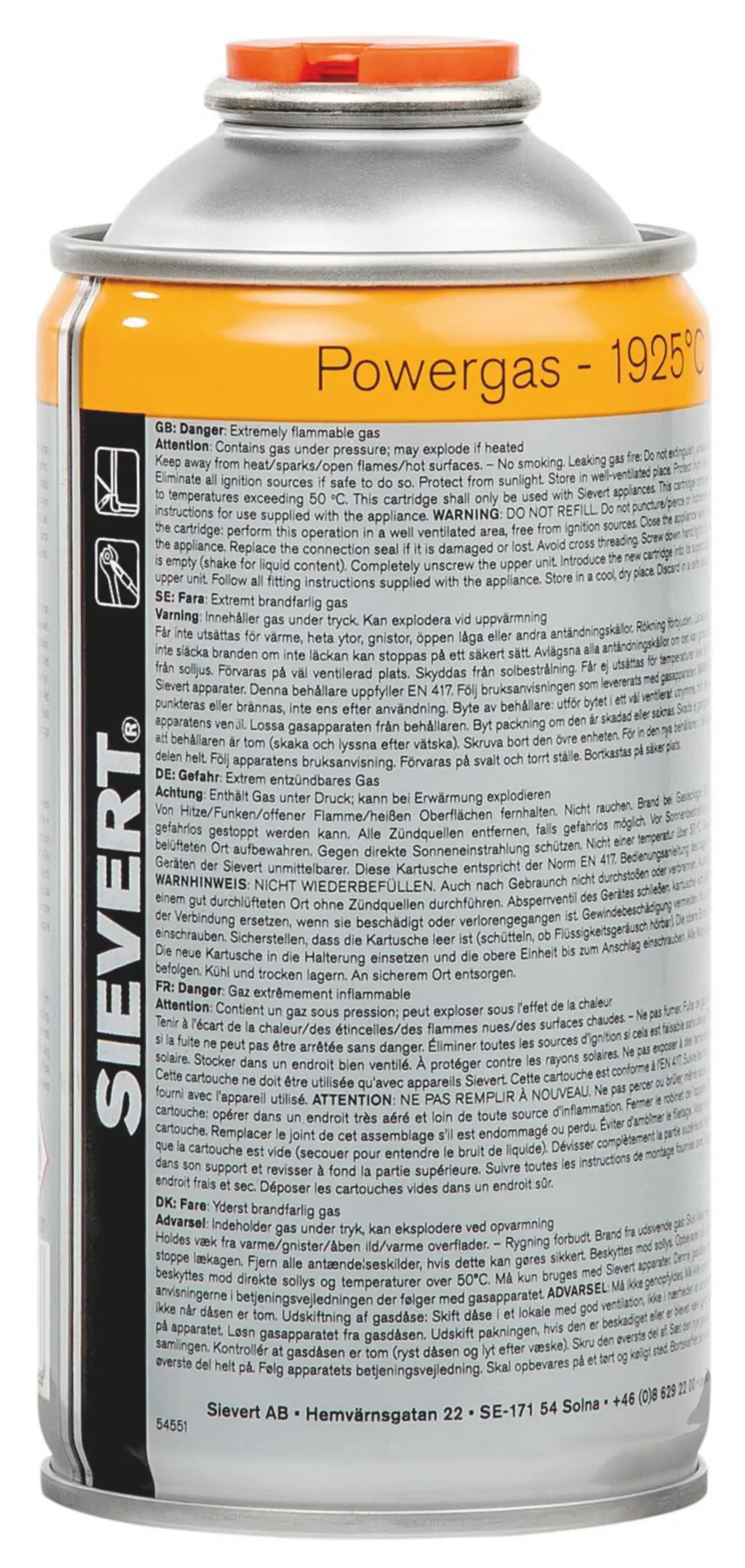 Sievert Gascartouche Powergas EU (7/16 inch)