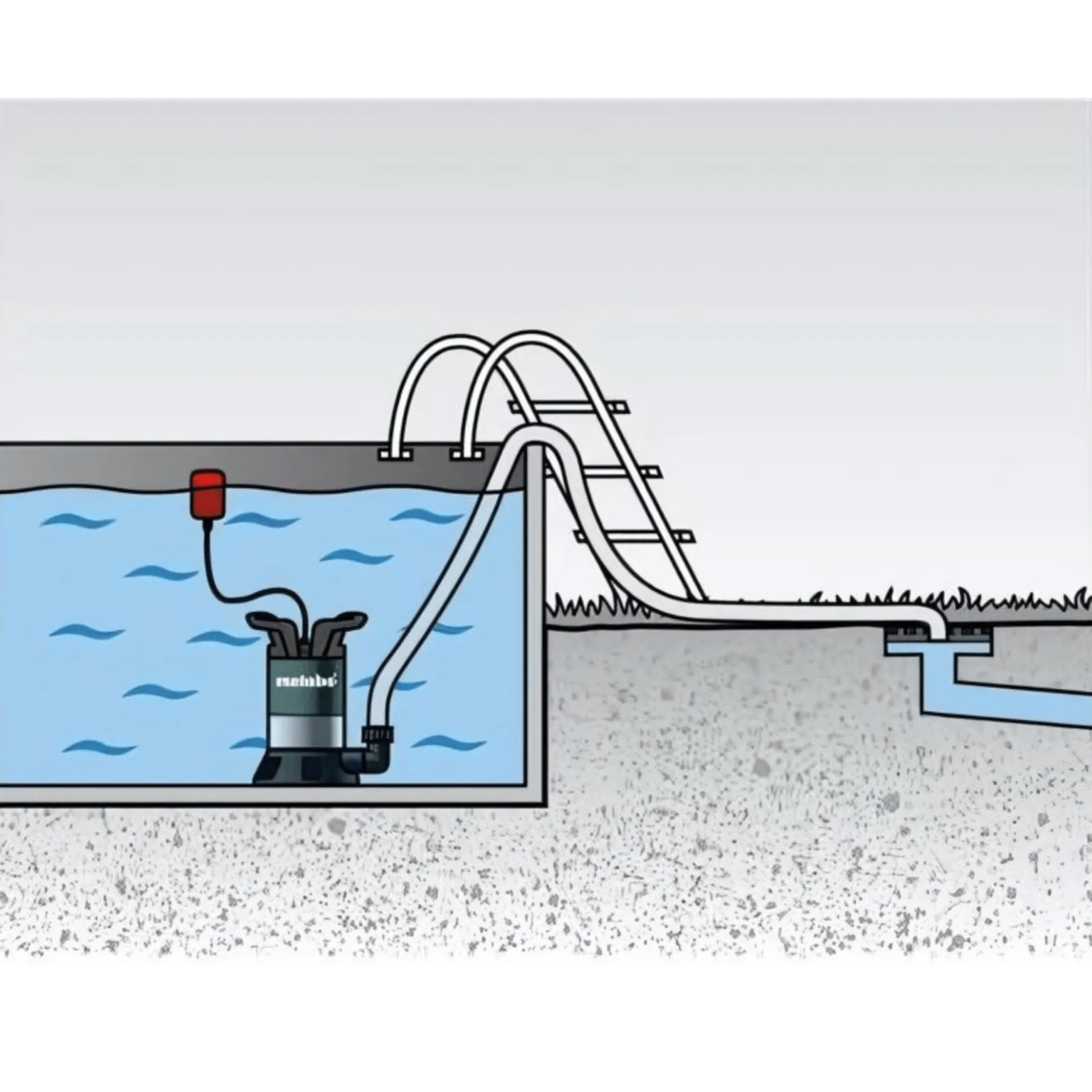 Schoonwaterdompelpomp met vlotter TP13000S (13000 l/h - schoon water)