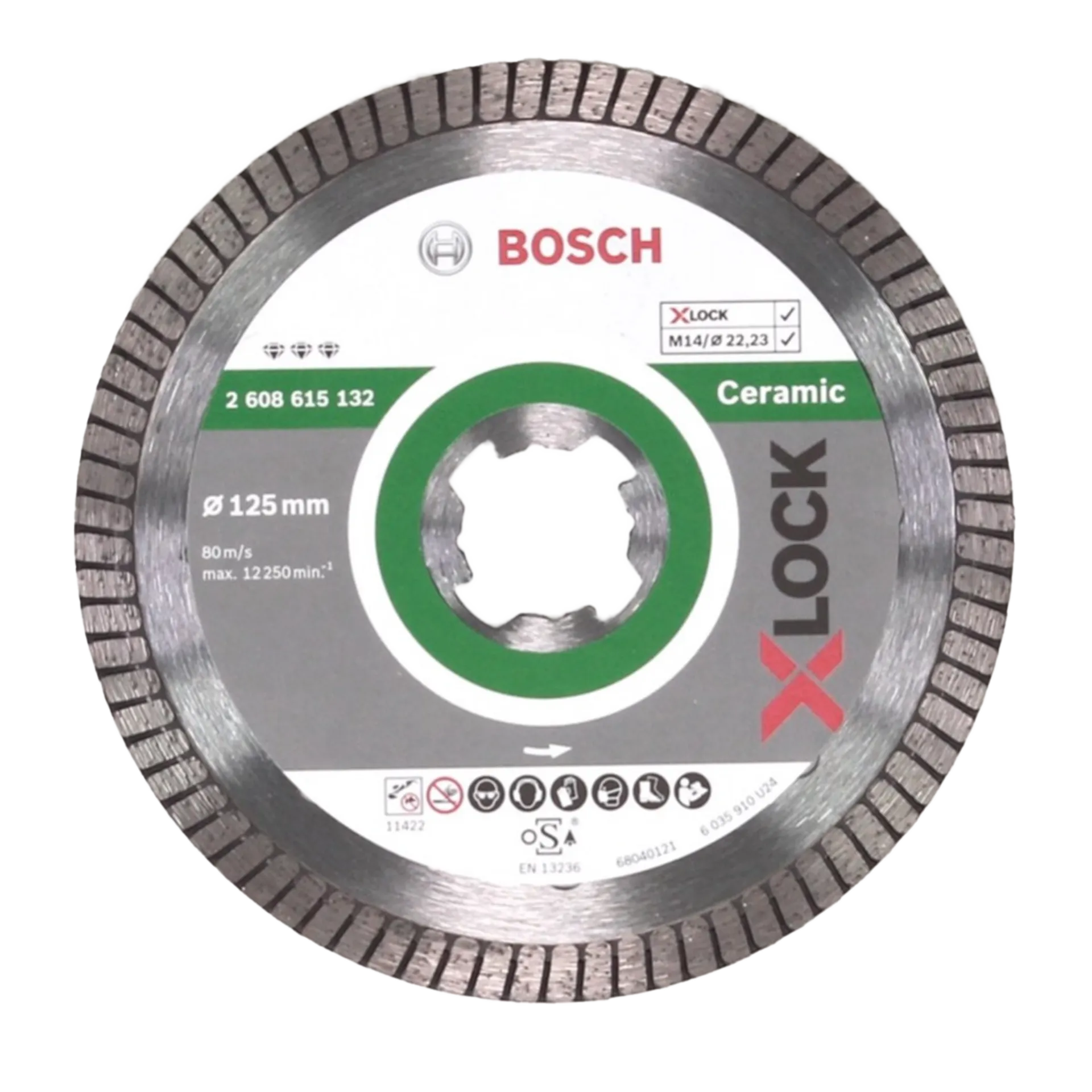 Diamantzaag best keramiek turbo 125/1,4 X-lock - 2608615132