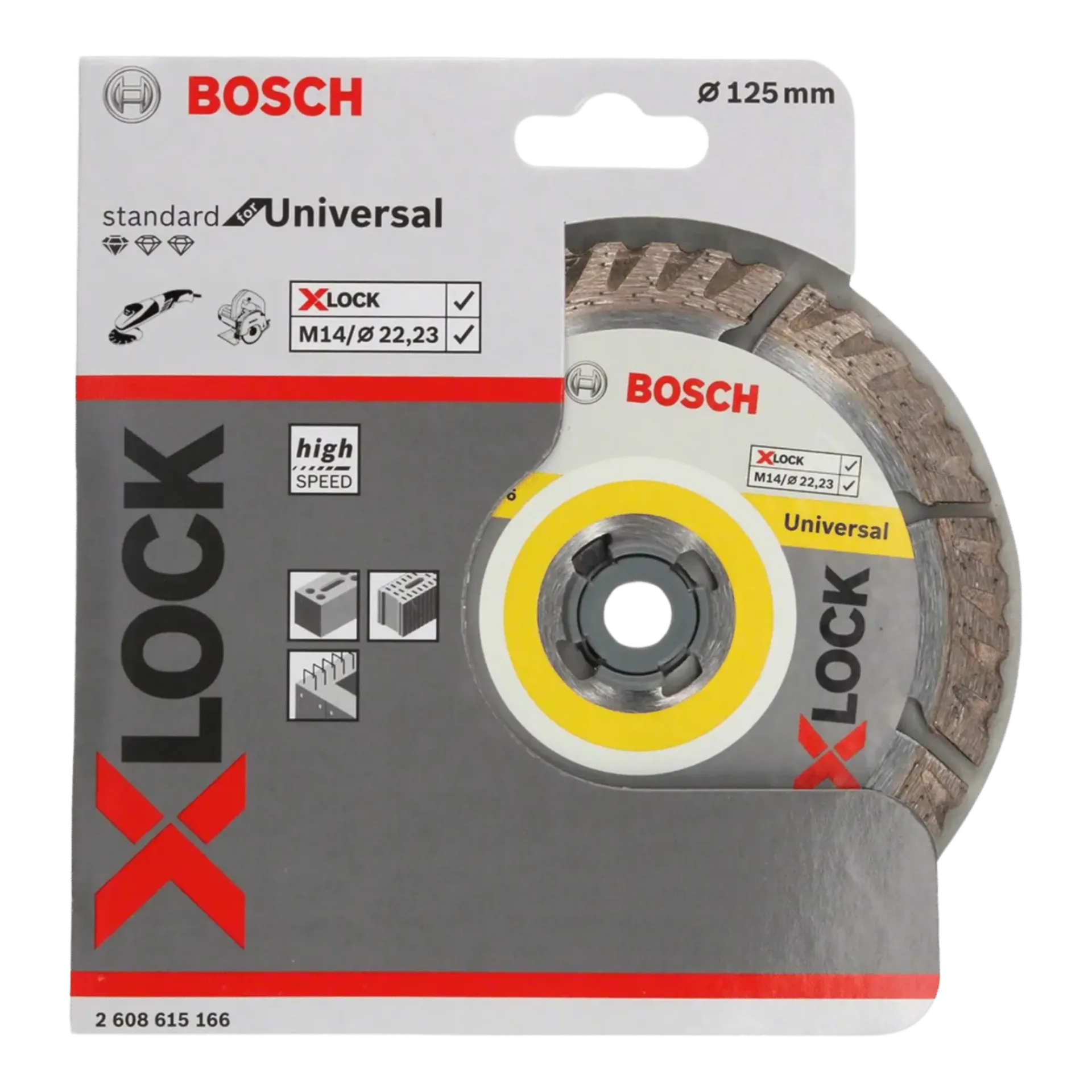 Scie diamantée universelle 125/2,0/10 standard X-lock - 2608615166