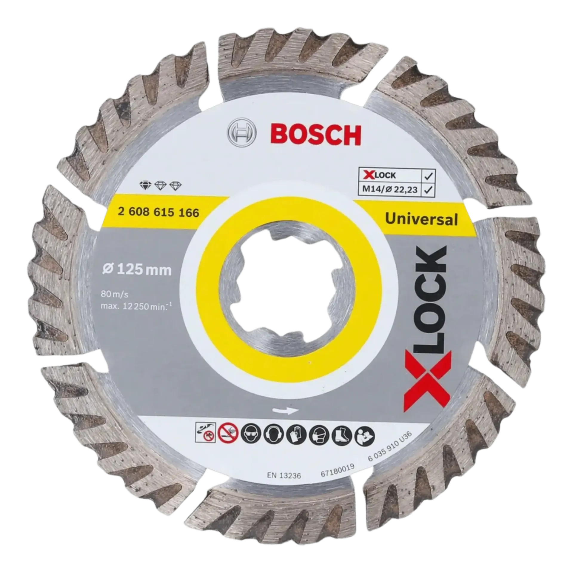 Diamantzaag universal 125/2,0/10 standaard X-lock - 2608615166