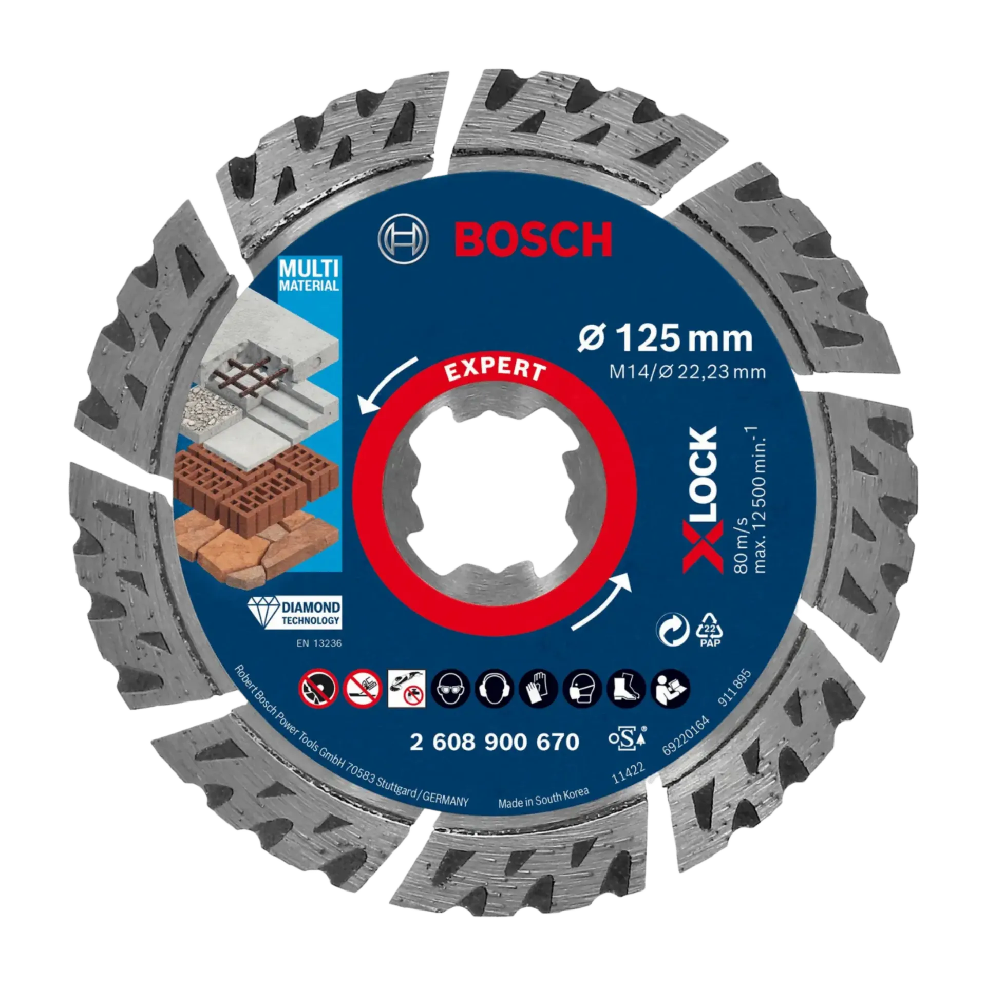 Scie diamantée Expert multi-matériaux 125 X-lock - 2608900670