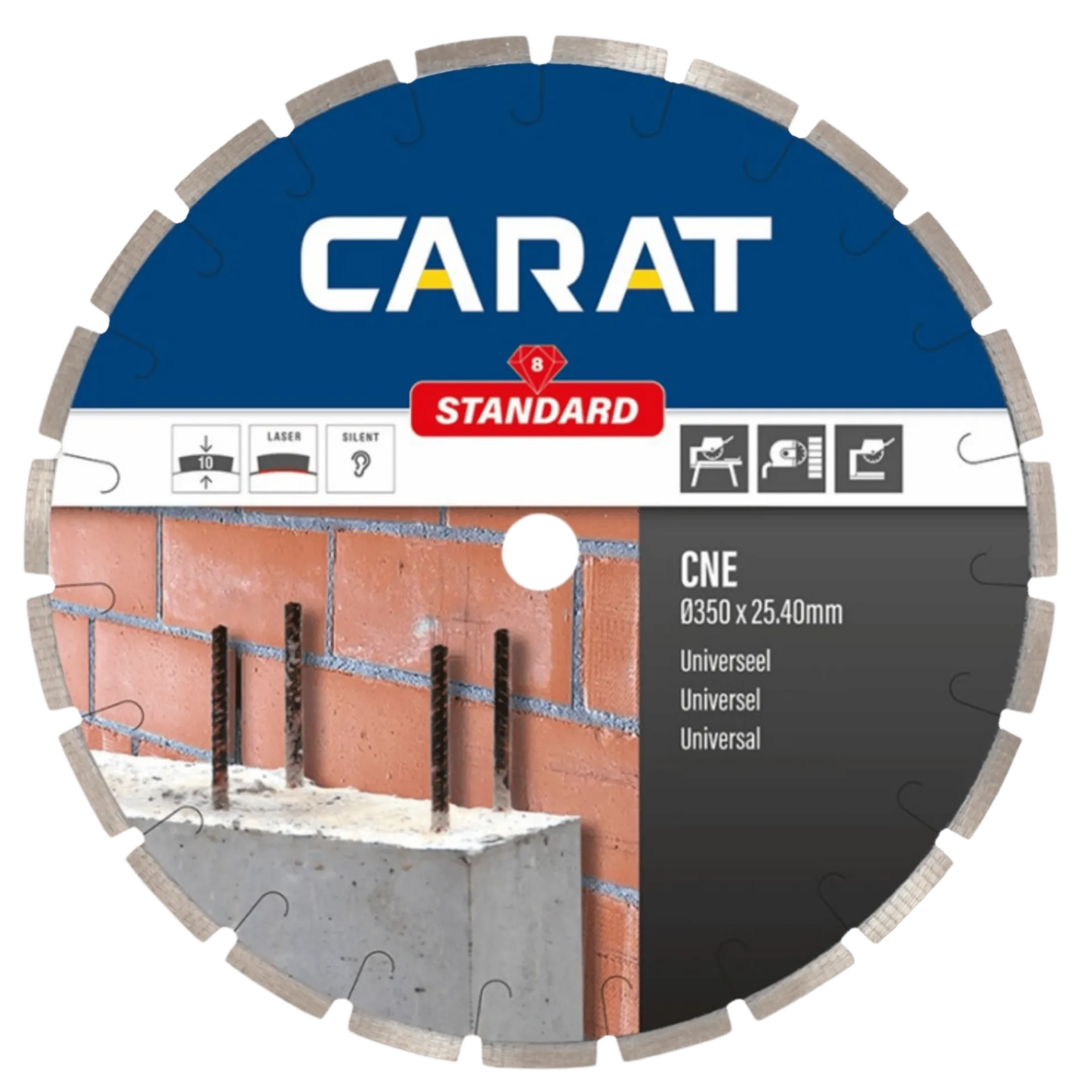 Diamantzaag universeel 350 x 25.4 nat CNE standaard - CNE3504DC0 Diamantzaag universeel 350 x 25.4 nat CNE standaard - CNE3504DC0