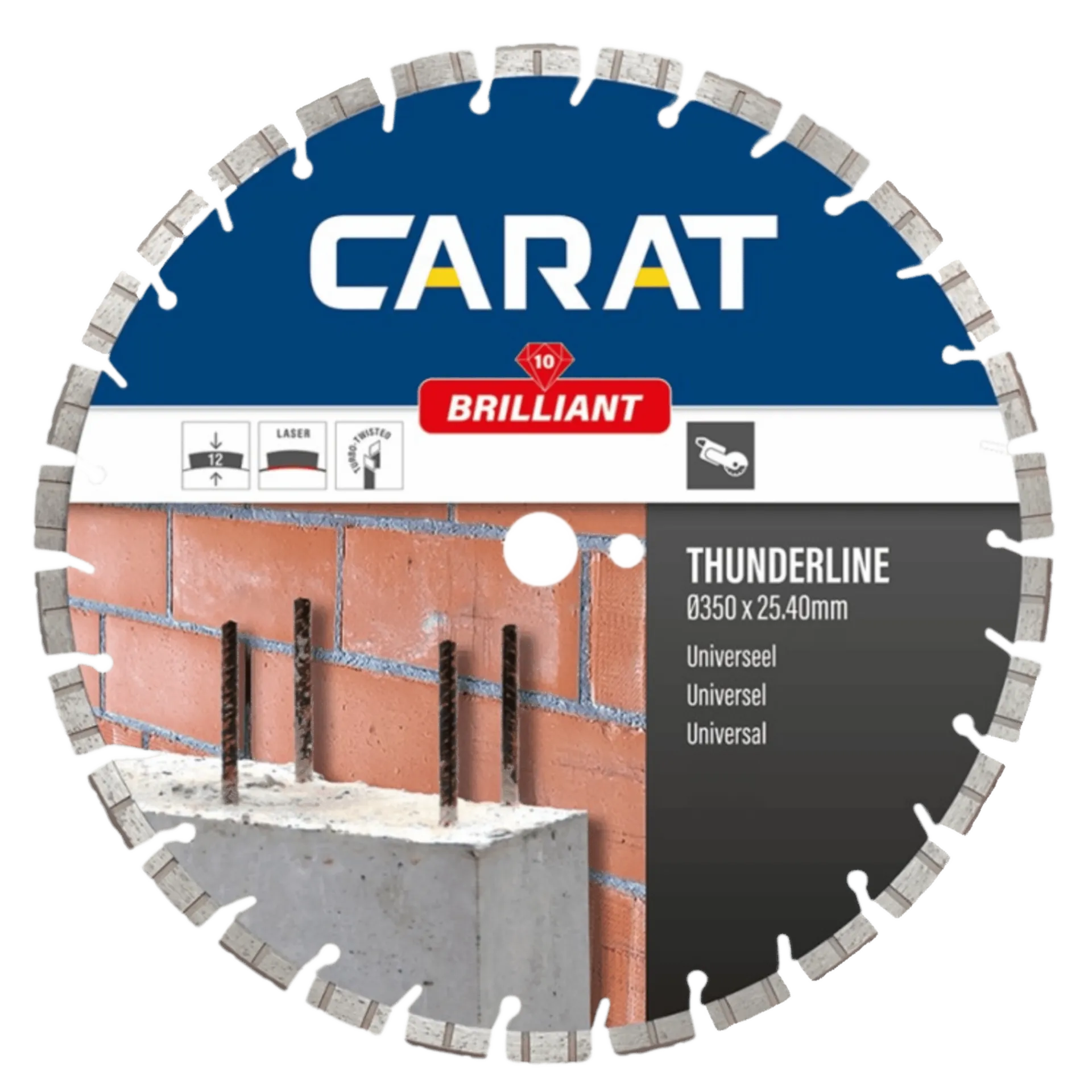Scie diamant universelle pour meuleuse 350 x 20 Thunderline - CEB35020TT
