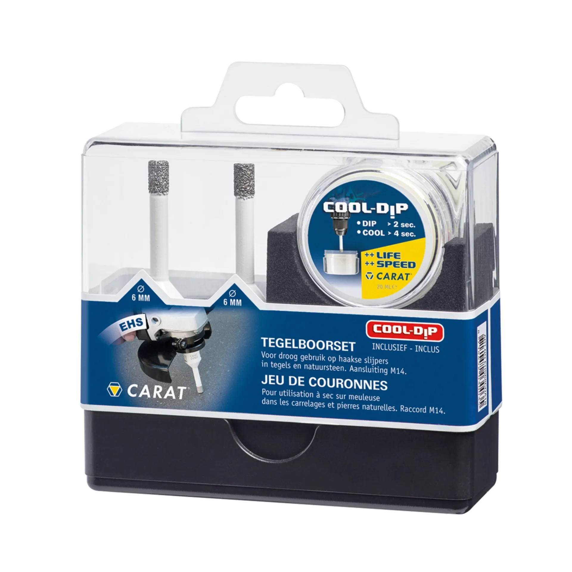 Set (2 Pc) Couronne Diamant A Sec M14 - 6X40 mm + Cool-Dip