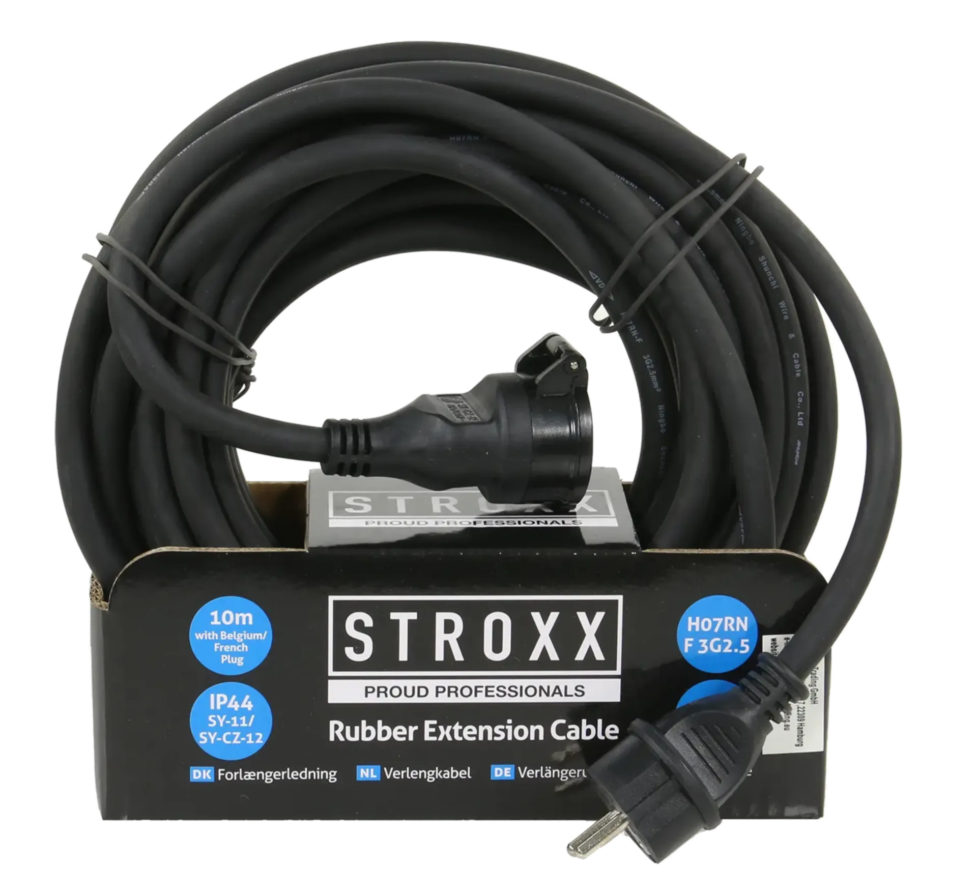 Rallonge électrique avec clapet (10 mètres 3x2,5 mm²) neoprène IP44 Rallonge électrique avec clapet (10 mètres 3x2,5 mm²) neoprène IP44