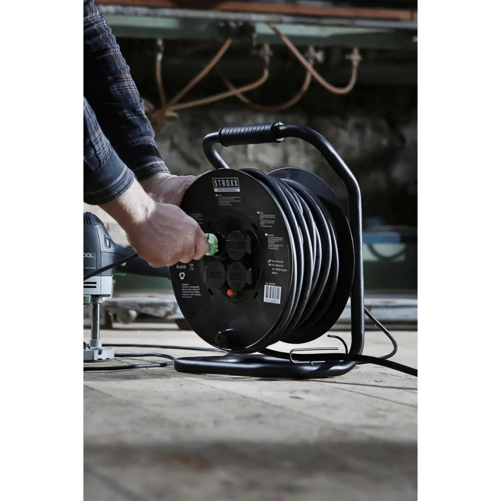 Enrouleur électrique 40m - néoprène H07RN-F 3GX2,5 mm²