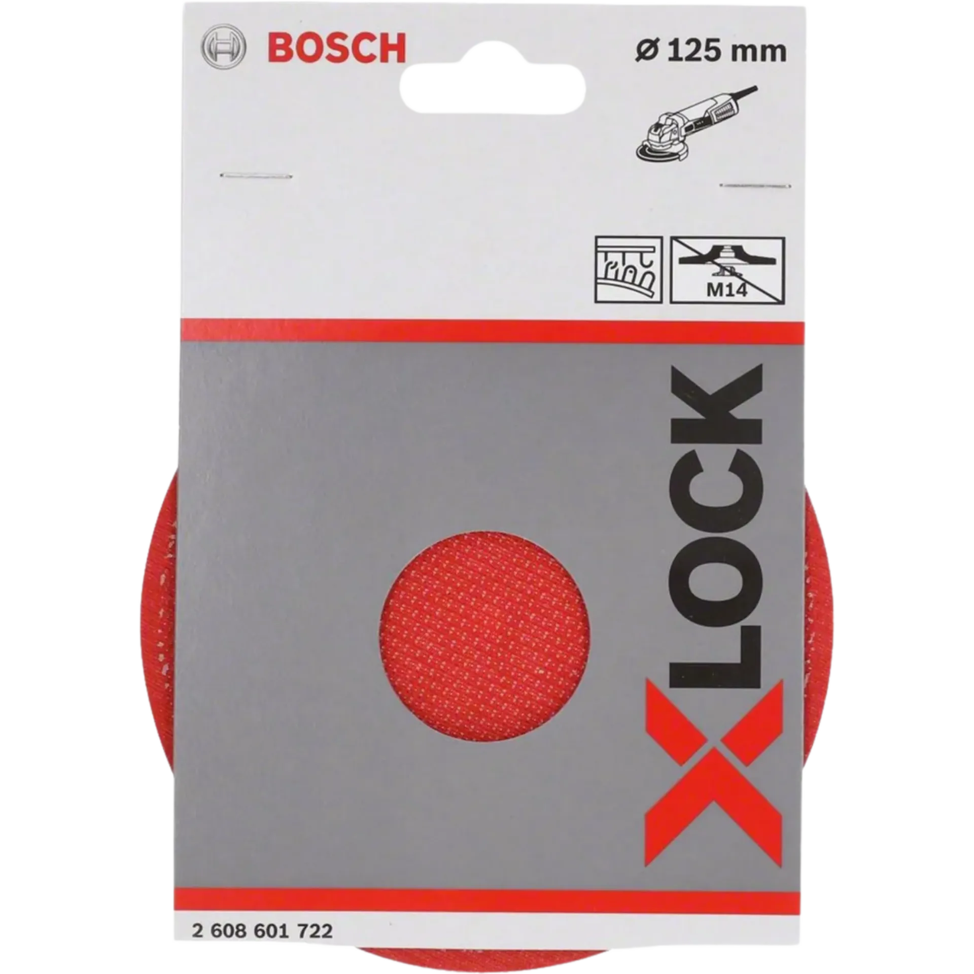 Disque de support X-Lock avec fixation à crochet et boucle (Ø 125 mm)