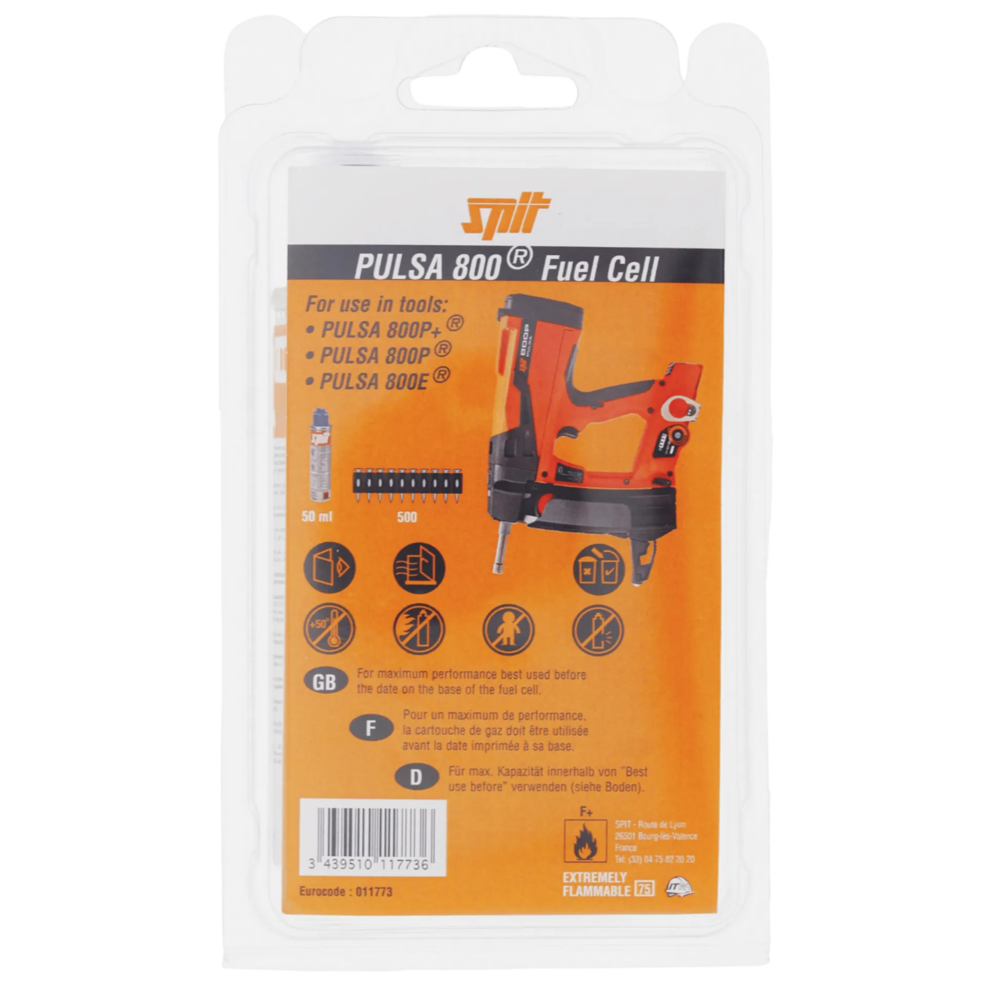 Set (2 stuks) gaspatronen pulsa 800 (011773)