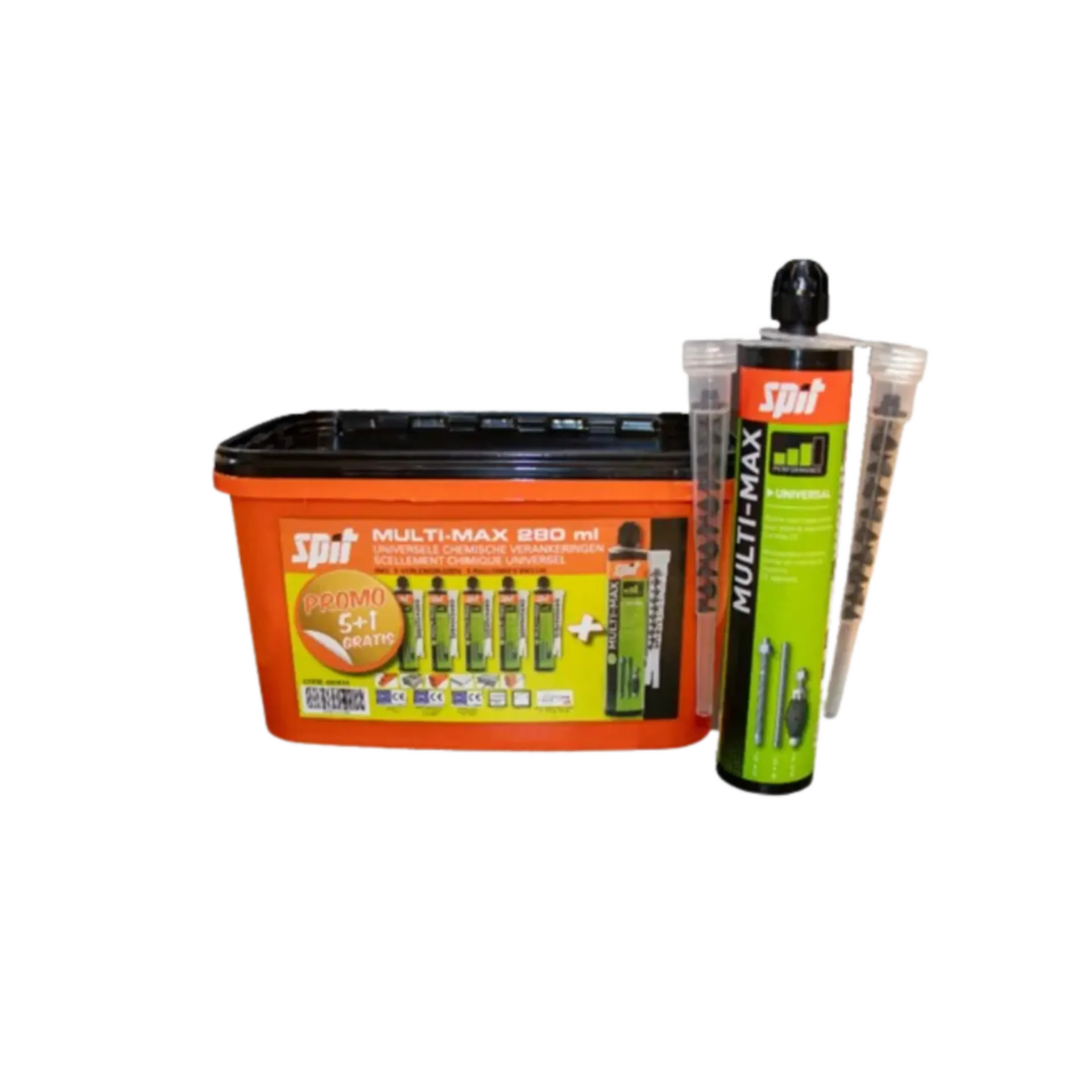 Multimax plus seau de mortier d'injection 280 ml (avec 6 cartouches) Multimax plus seau de mortier d'injection 280 ml (avec 6 cartouches)