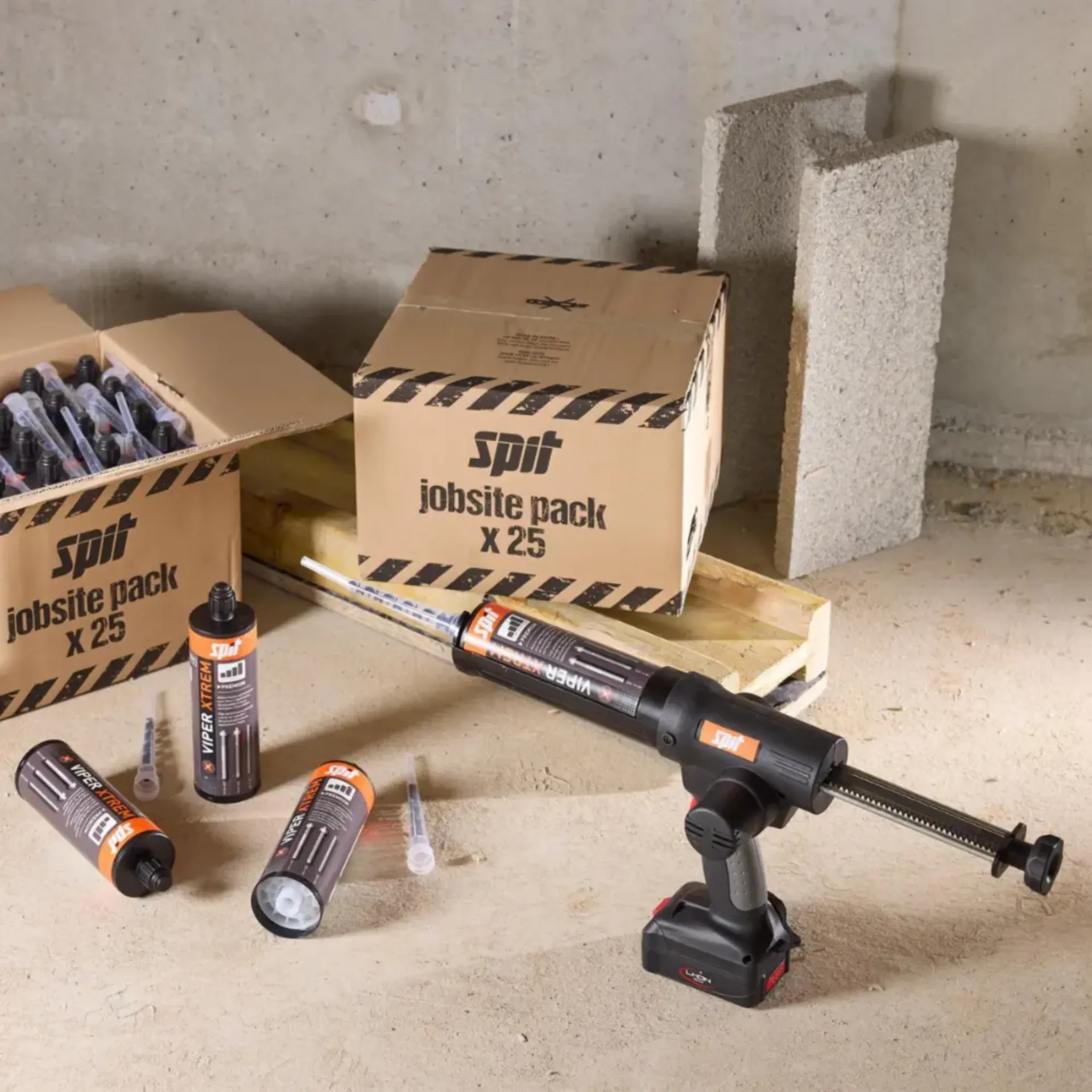 Set promo: pistolet d'injection sur batterie EGI 18V + 50 cartouches 410 ml Set promo: pistolet d'injection sur batterie EGI 18V + 50 cartouches 410 ml