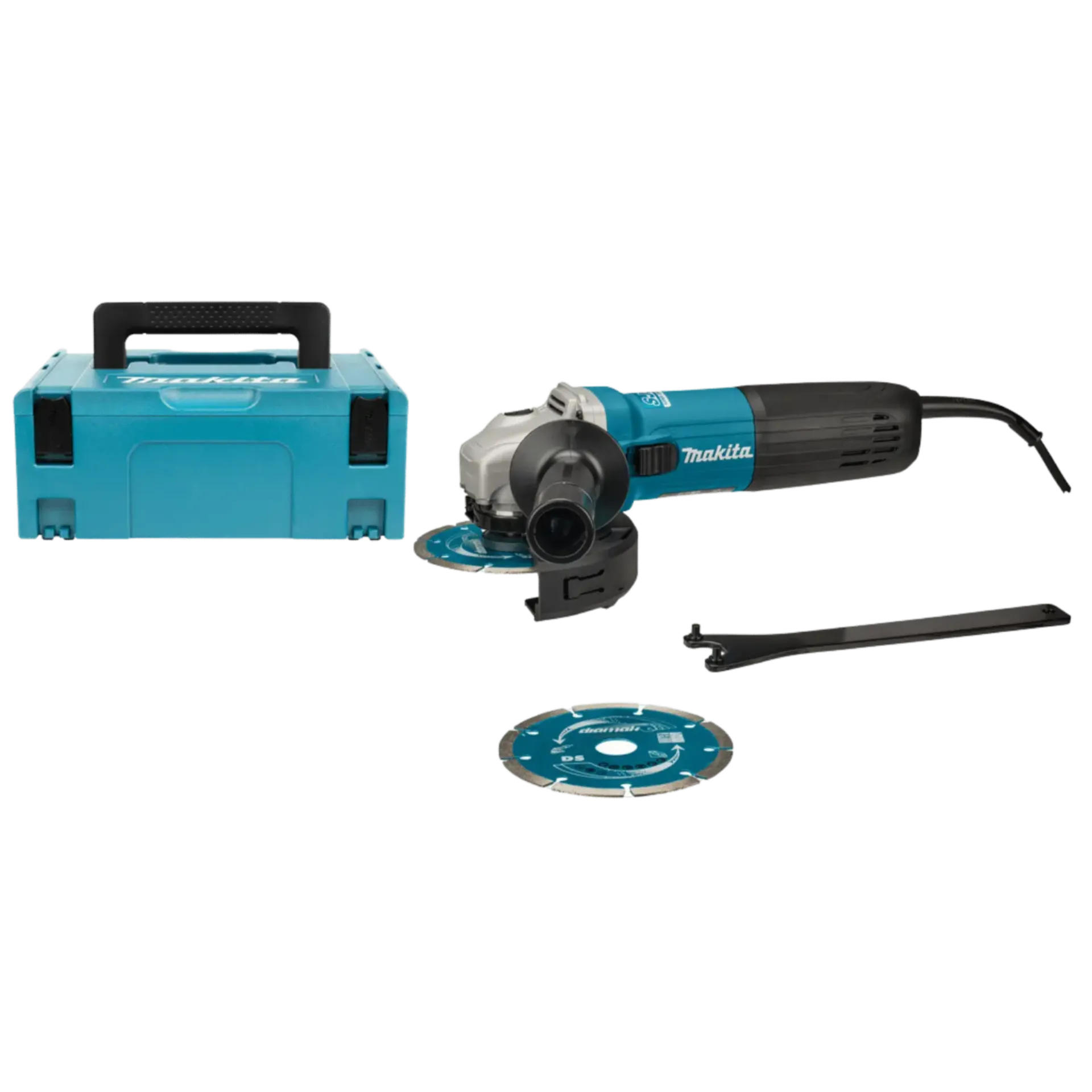 Haakse Slijper GA5040RKDJ (1100 W - 125 mm) + MAKPAC + 2 DIAM.SCHIJVEN