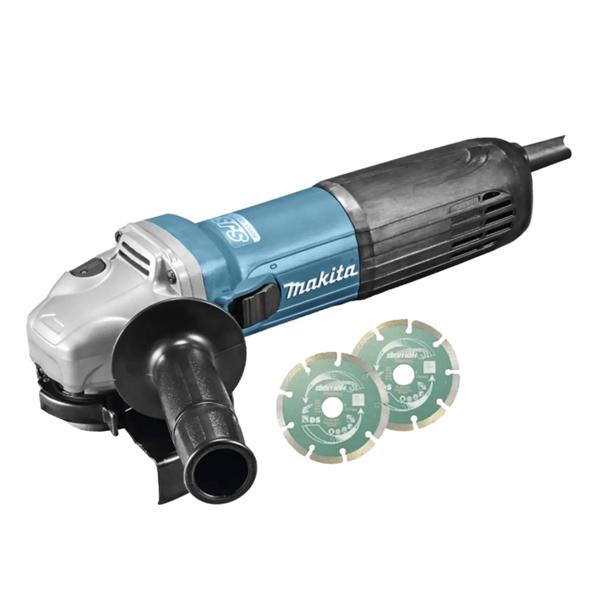 Haakse Slijper GA5040RKDJ (1100 W - 125 mm) + MAKPAC + 2 DIAM.SCHIJVEN Haakse Slijper GA5040RKDJ (1100 W - 125 mm) + MAKPAC + 2 DIAM.SCHIJVEN