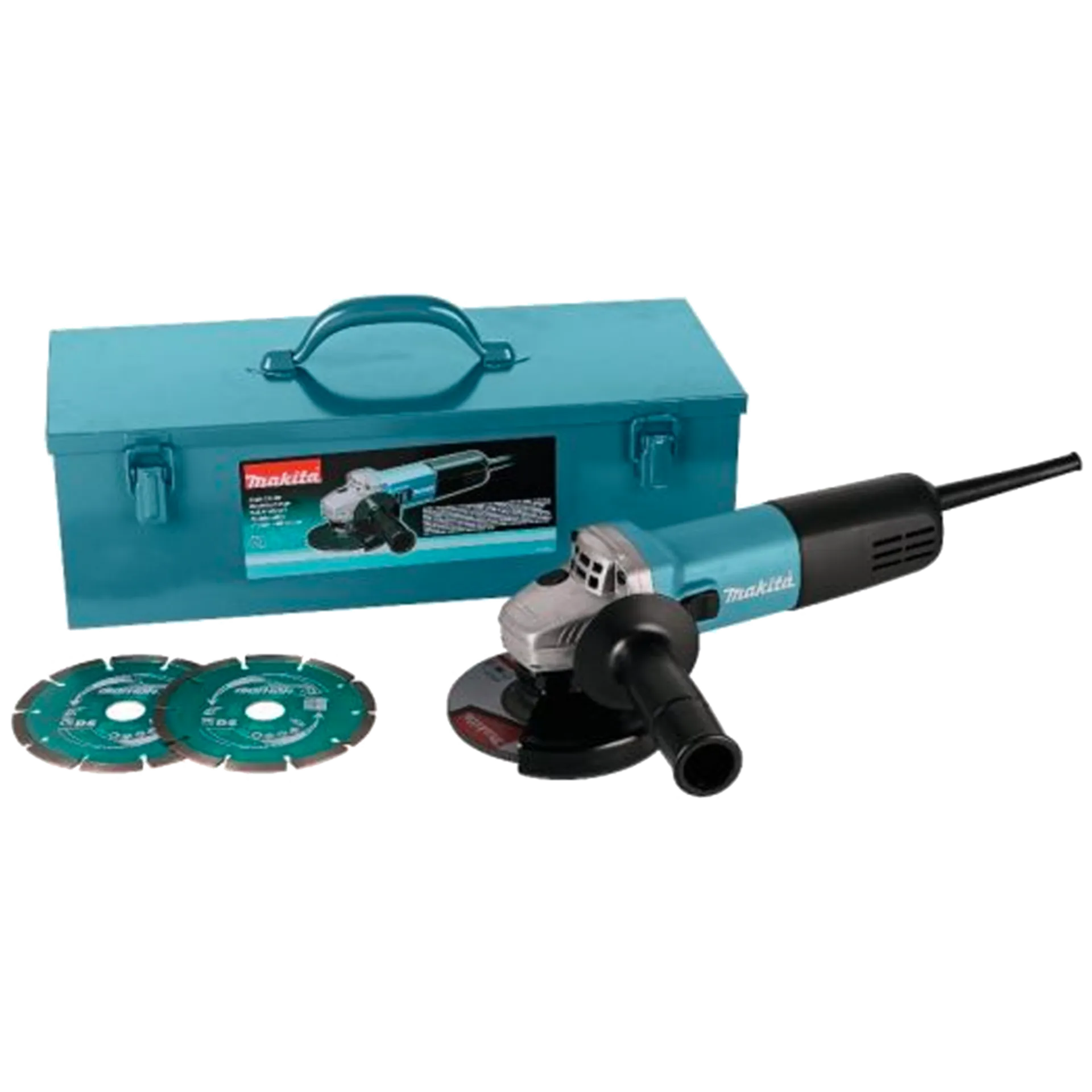 Haakse Slijper 9558HNRGK3 (840 W - 125 mm) Koffer + 2 Diamantschijven Haakse Slijper 9558HNRGK3 (840 W - 125 mm) Koffer + 2 Diamantschijven