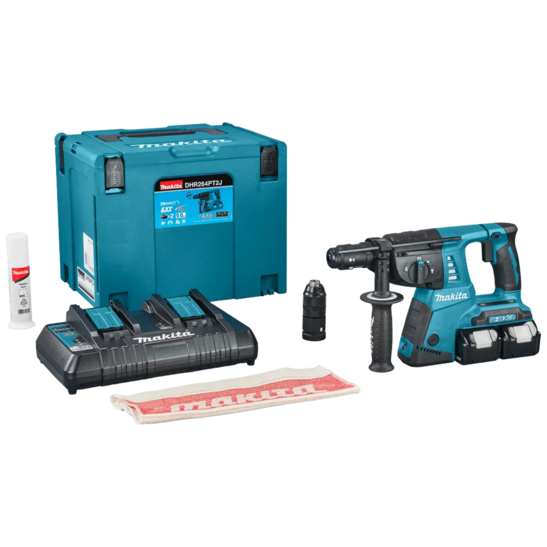 Perforateur Burineur sur Batterie DHR264PT2J (2X18V = 36V - 2 X 5 Ah Li-ion - SDS+)