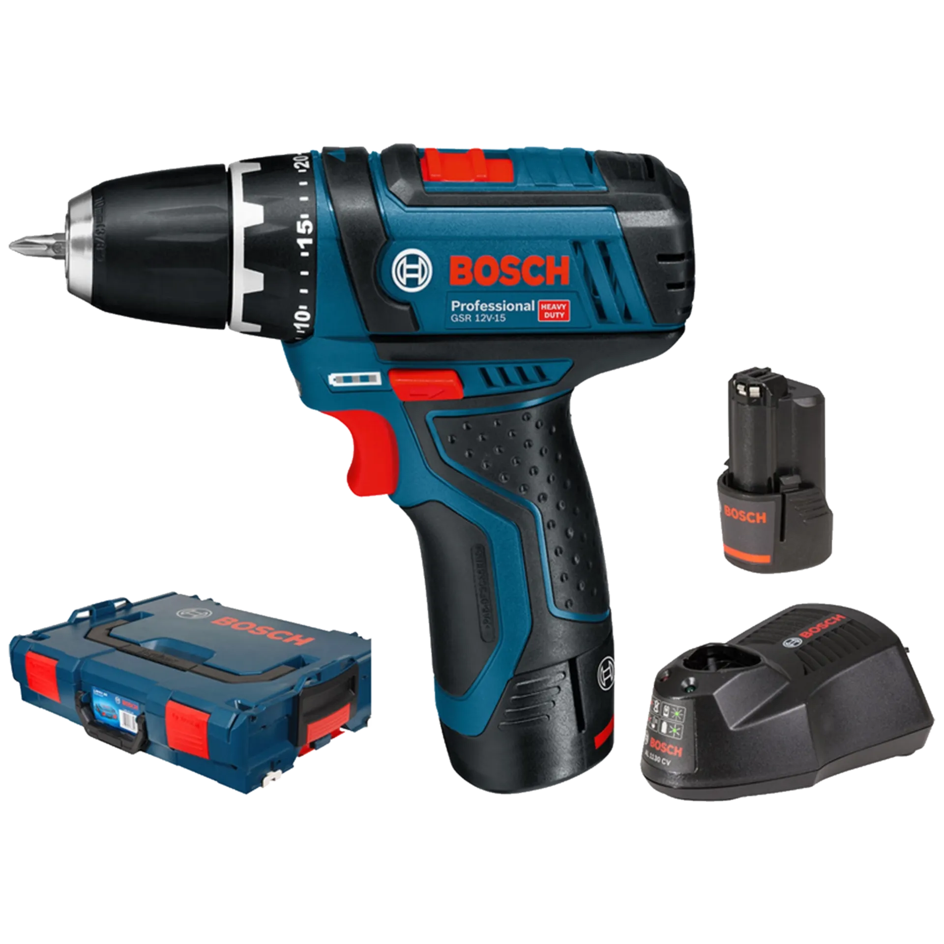 Visseuse-Perceuse sur Batterie GSR 12V-15 (12 V - 2 X 2 Ah Li-ion)
