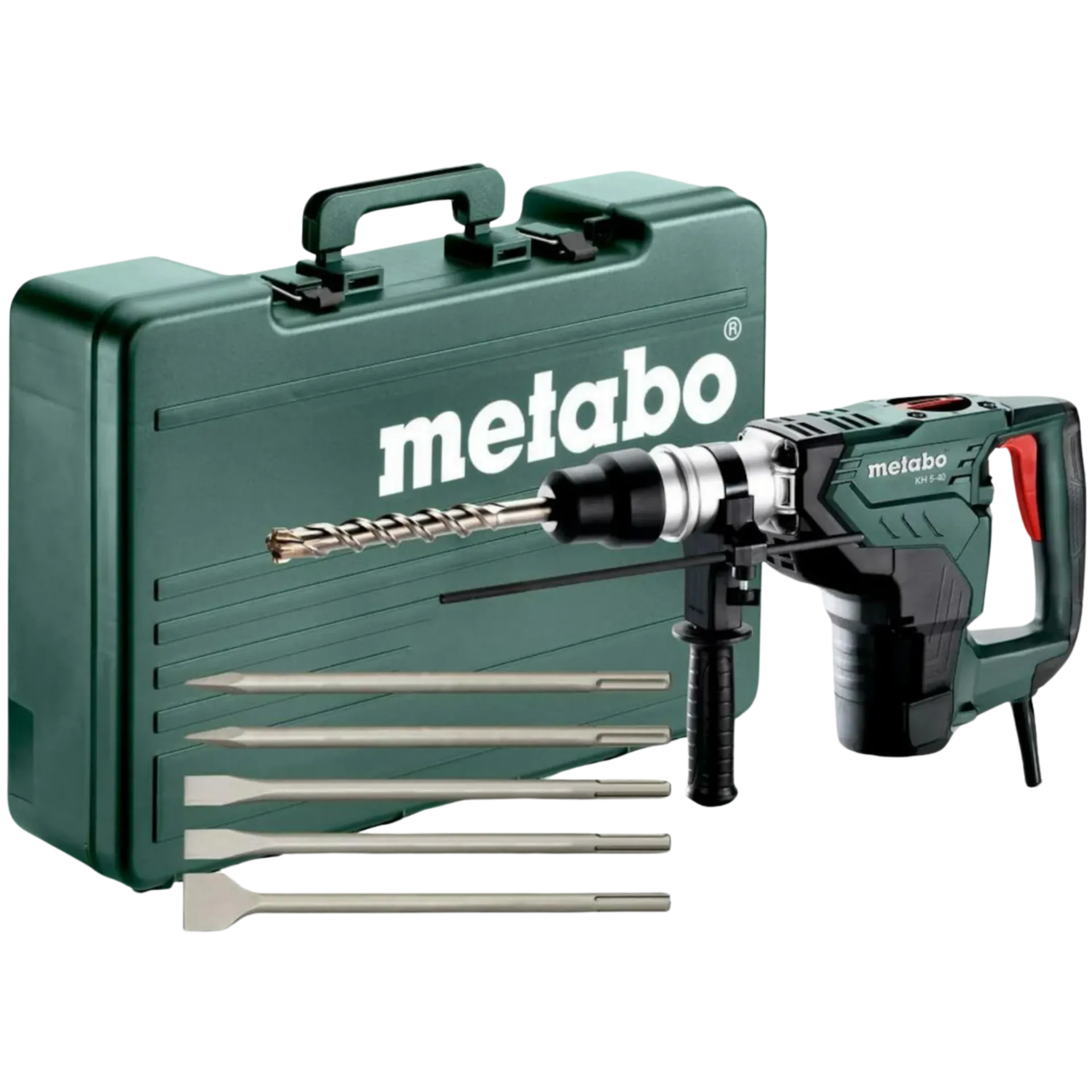Marteau perforateur et burineur SDS-Max KH 5-40 set (1100 W - 8,5 J - Ø 40 mm)