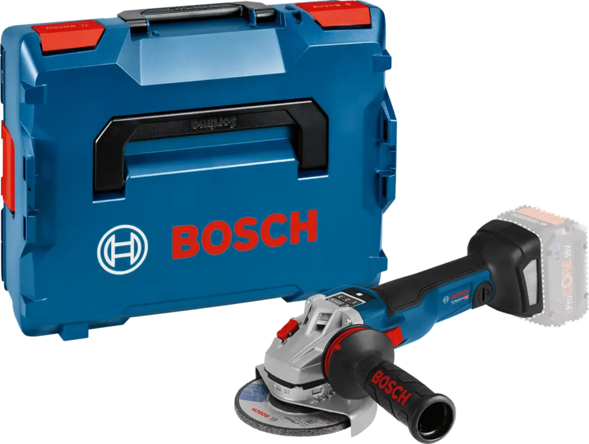 Accu haakse slijper GWS 18V-10 SC (18V - geleverd zonder accu)