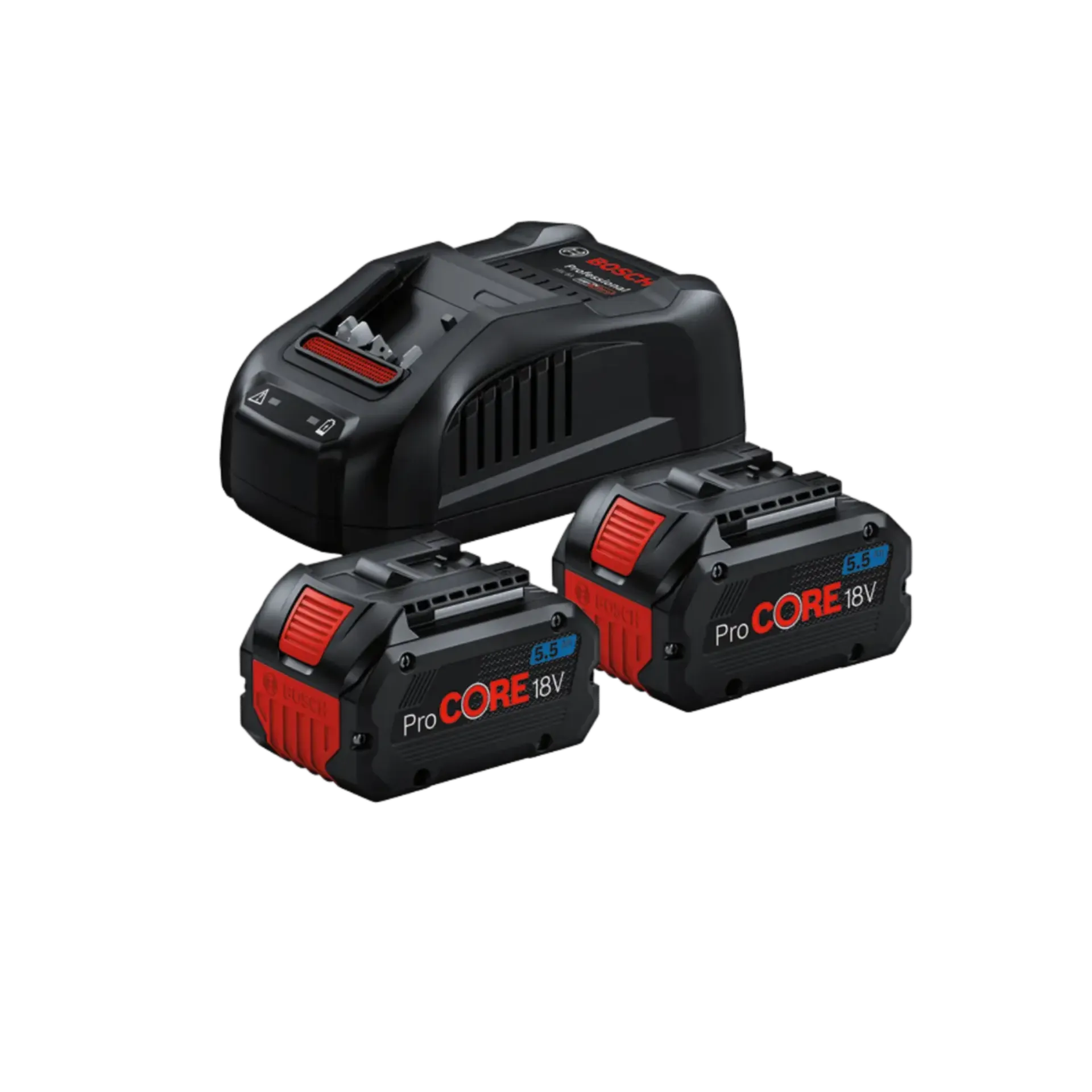 Kit de batteries 18V : 2 x 5.5 Ah Li-ion ProCore + chargeur GAL 1880 CV Kit de batteries 18V : 2 x 5.5 Ah Li-ion ProCore + chargeur GAL 1880 CV