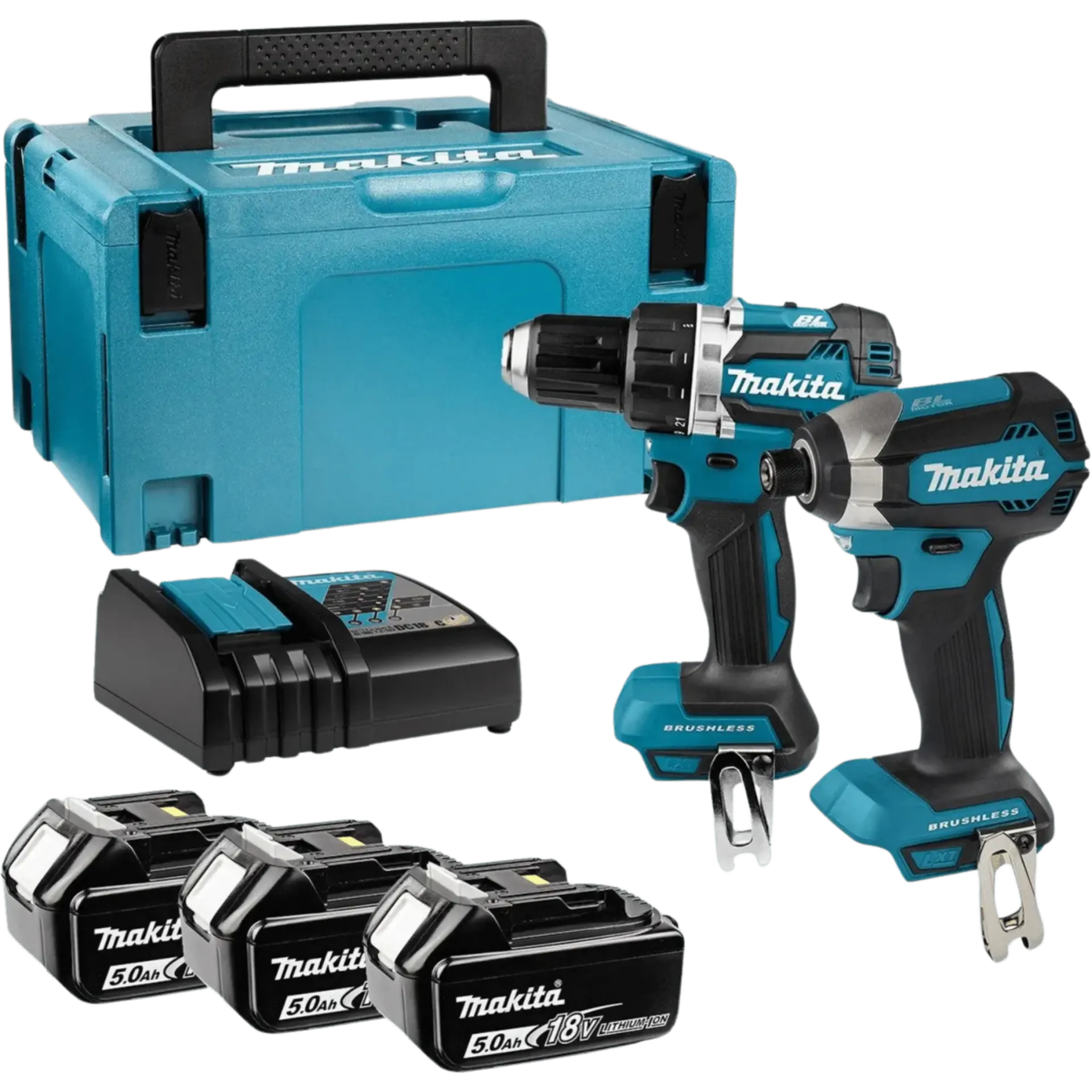 Combiset Accu Machines 2-pack DLX2189T3J : DDF484 + DTD153 (18V - 3 X 5 Ah Li-ion + DC18RC) Combiset Accu Machines 2-pack DLX2189T3J : DDF484 + DTD153 (18V - 3 X 5 Ah Li-ion + DC18RC)