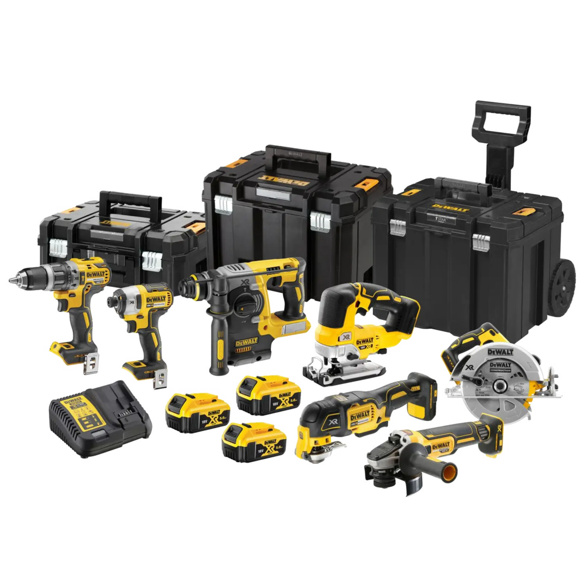 DCK755P3T-QW Accu Combiset 7-pack  (3 x 5Ah Li-ion)