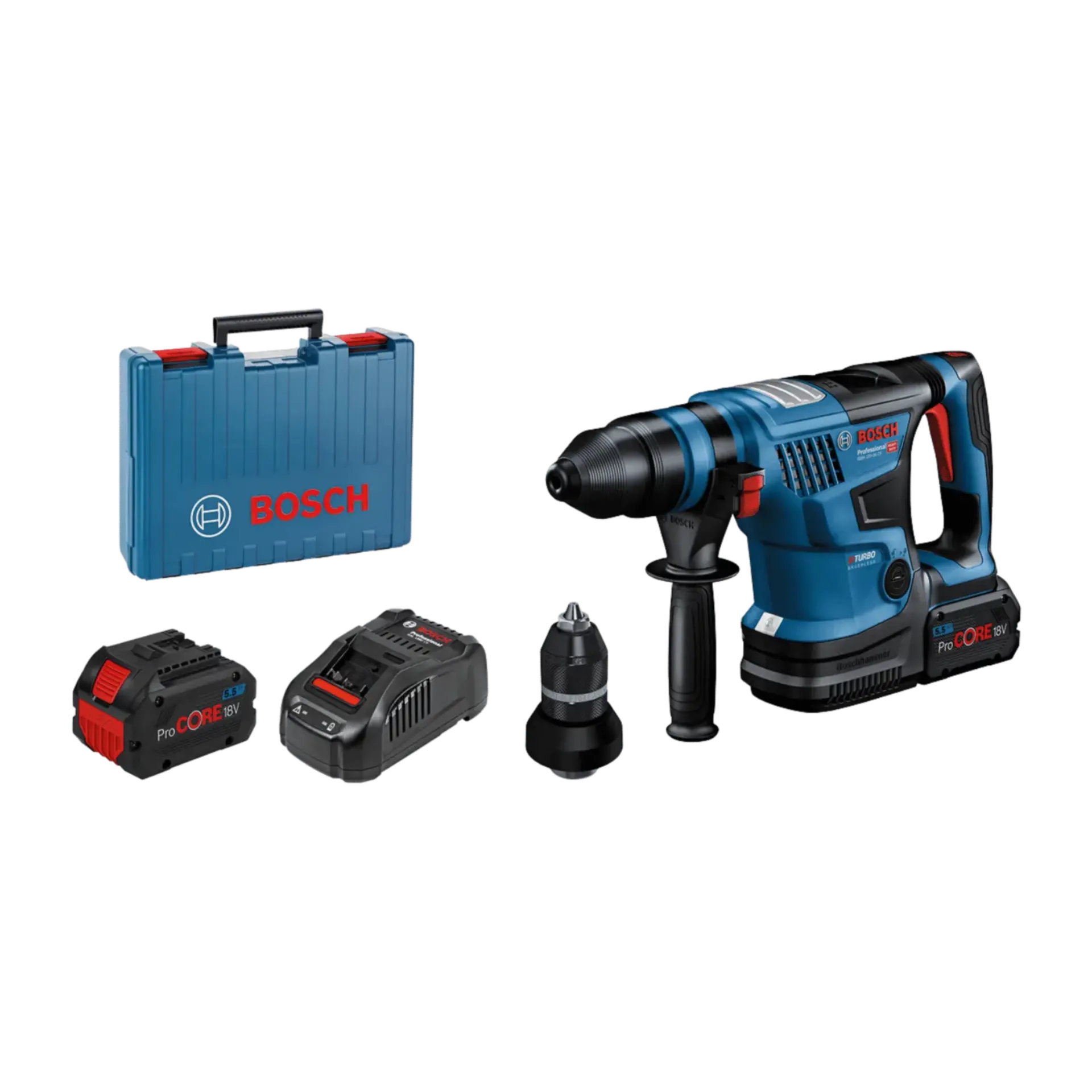 Accu boor- en beitelhamer GBH 18V-34 CF (18V - 2 x 8 Ah Li-ion Procore) Accu boor- en beitelhamer GBH 18V-34 CF (18V - 2 x 8 Ah Li-ion Procore)