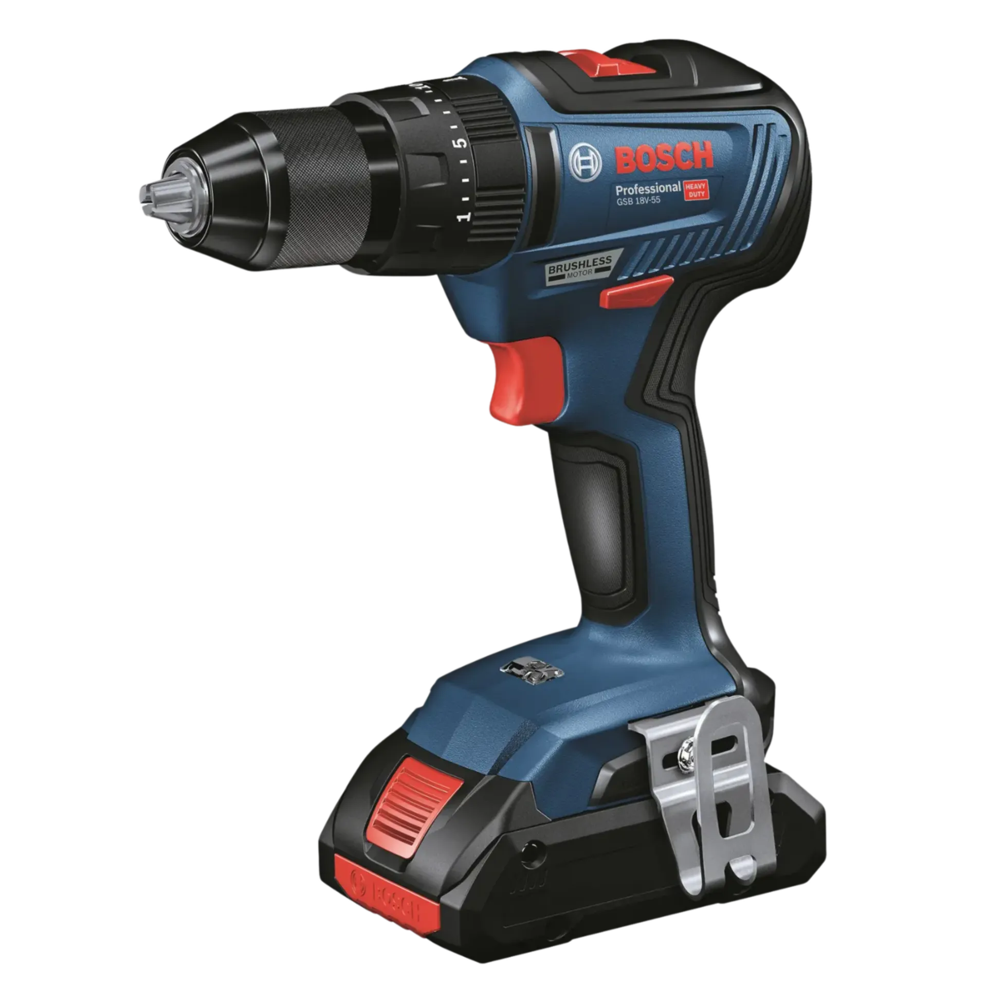 Accu Schroef- en Klopboormachine GSB 18 V-55 (18V - 2 X 4 AH Li-ion)