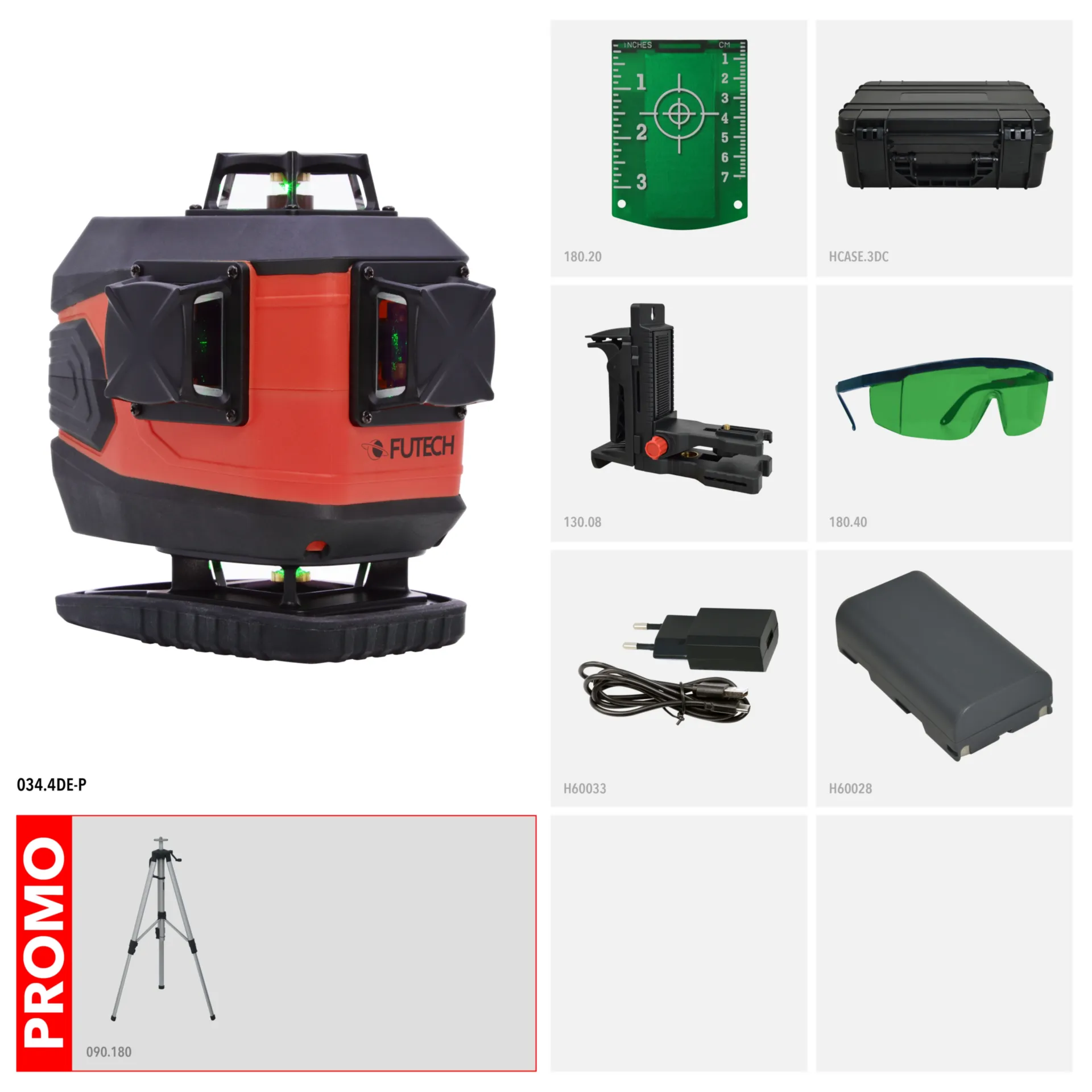 Kruislijnlaser MultiCross 4D Promopack - 034.4DE-P Kruislijnlaser MultiCross 4D Promopack - 034.4DE-P