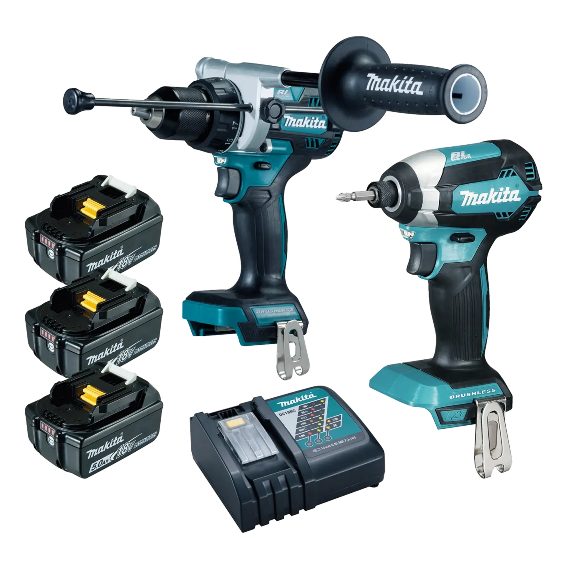 Combiset Accu Machines 2-pack DLX2418TJ (18V - 3 x 5Ah Li-ion)