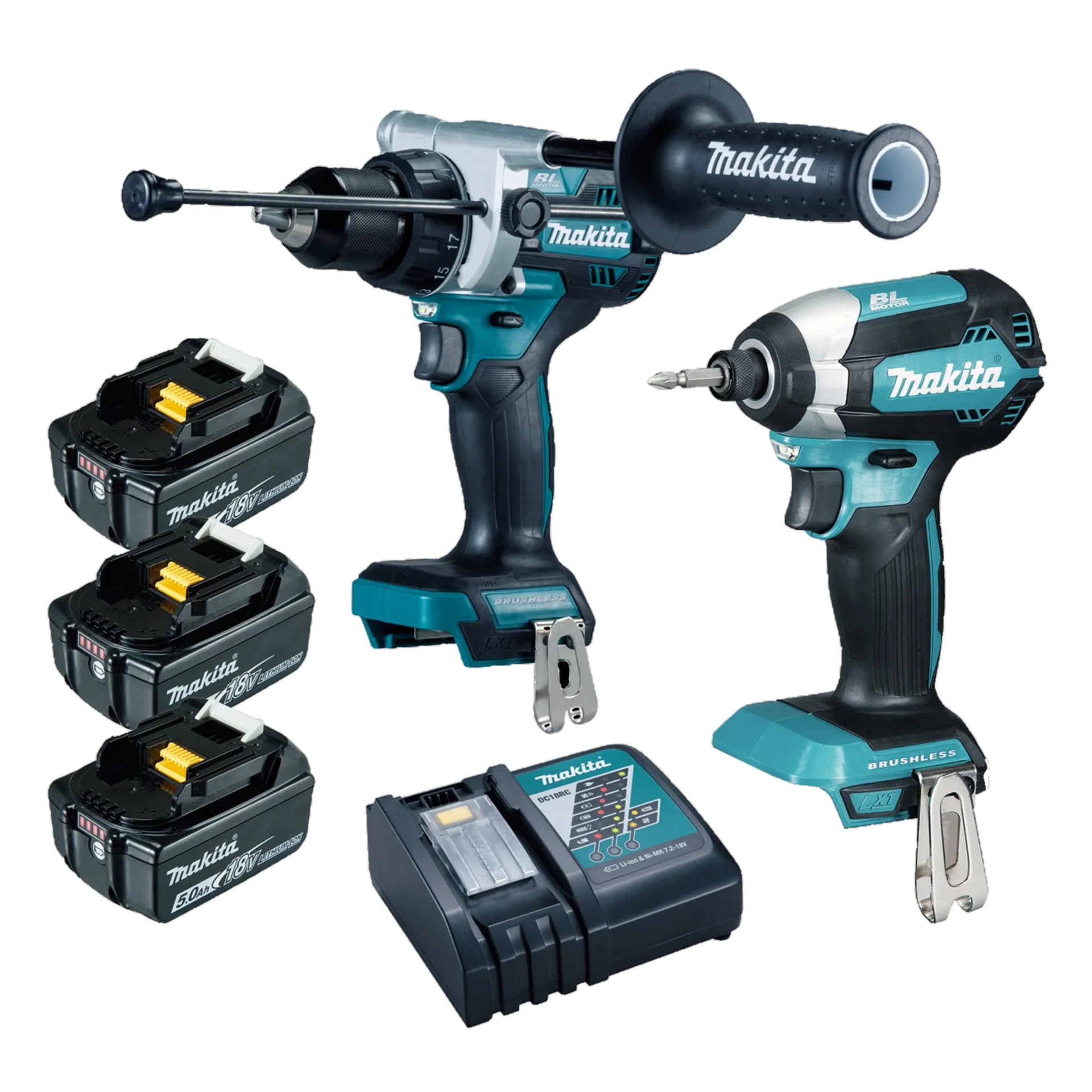 Combiset Accu Machines 2-pack DLX2418TJ (18V - 3 x 5Ah Li-ion)