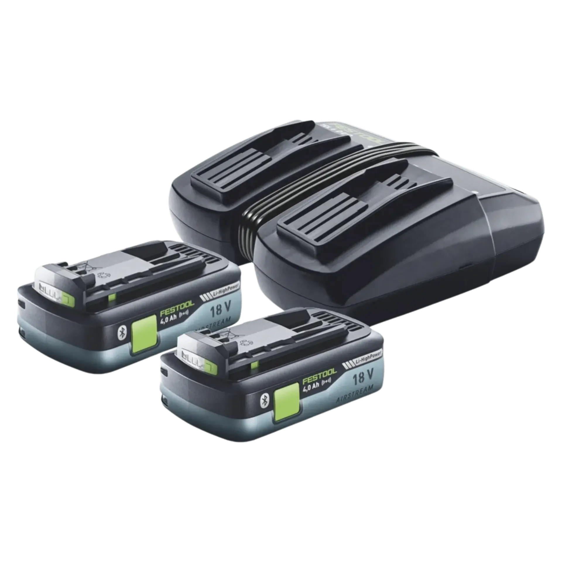 Set batterijen 18V: 2 x 4 Ah Li-ion + lader TCL6 DUO Set batterijen 18V: 2 x 4 Ah Li-ion + lader TCL6 DUO