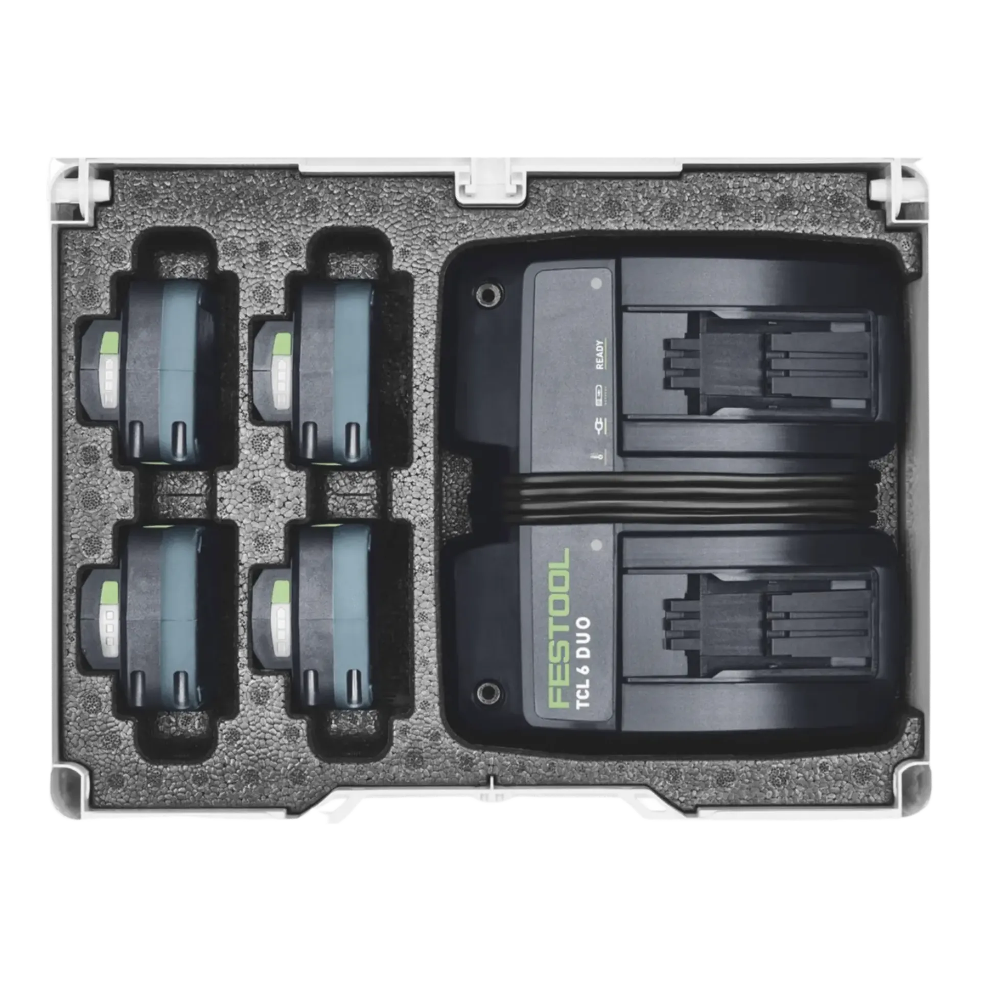 Set batterijen 18V: 4 x 4 Ah Li-ion + lader TCL6 DUO