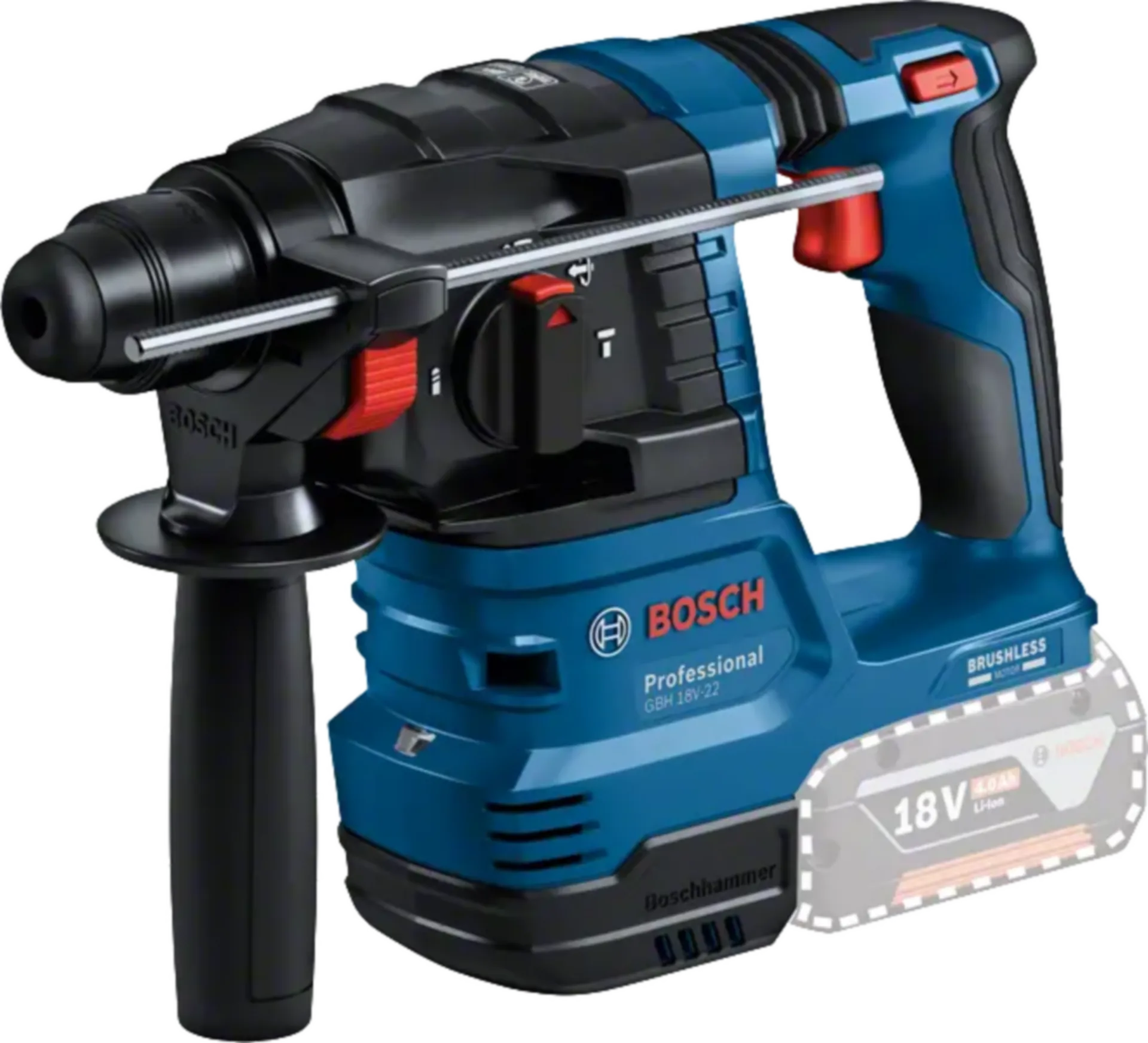 Accu boorhamer GBH 18V-22 (geleverd zonder accu) - 0611924001 Accu boorhamer GBH 18V-22 (geleverd zonder accu) - 0611924001