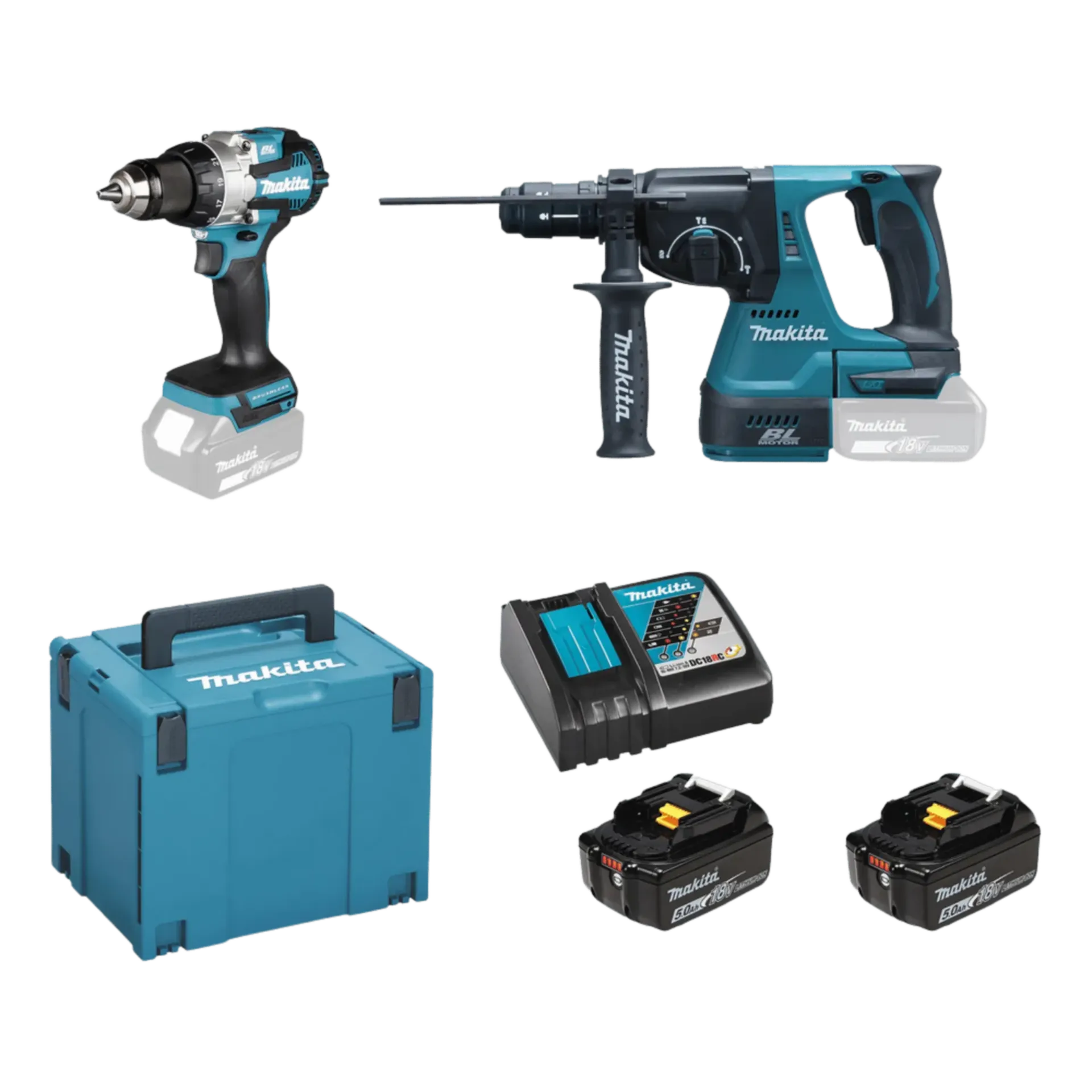 Combiset Accu 2-pack DLX2522TJ (18V - 2 x 5 Ah) Combiset Accu 2-pack DLX2522TJ (18V - 2 x 5 Ah)