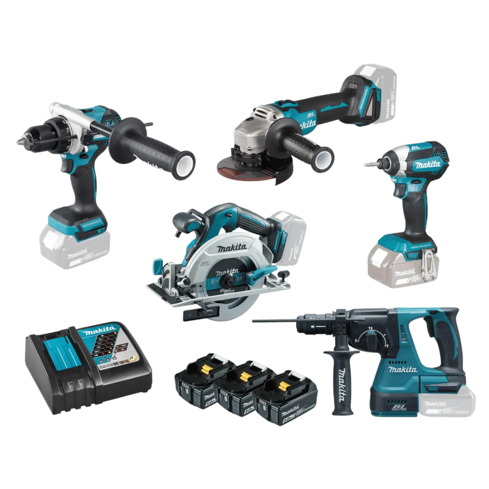 Combiset Accu 5-pack DLX5093TJ (18V - 3 x 5 Ah Li-ion) Combiset Accu 5-pack DLX5093TJ (18V - 3 x 5 Ah Li-ion)