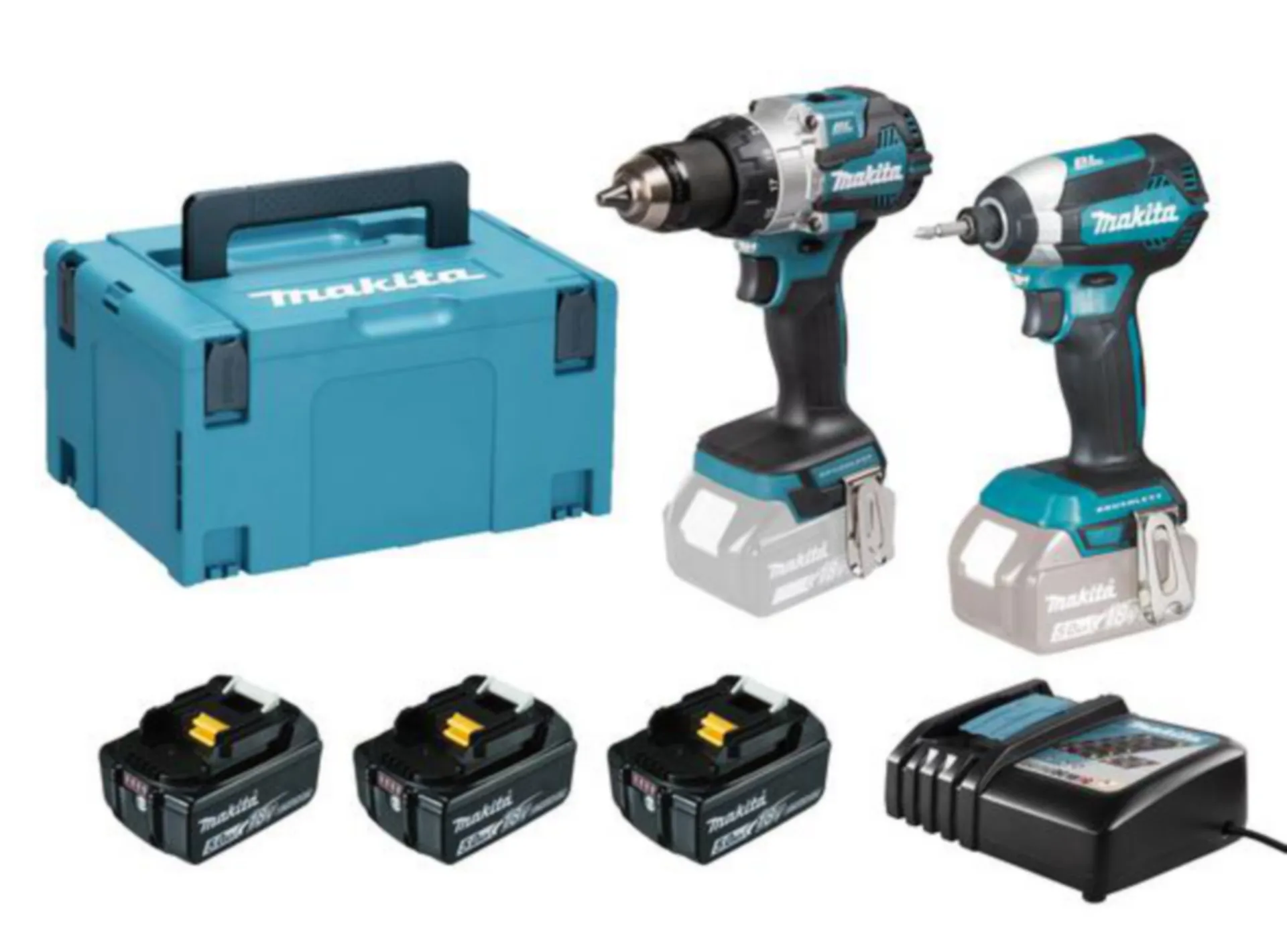 Makita DLX2507T3J Pack combiné sans fil (18V, 3 x 5 Ah Li-ion)