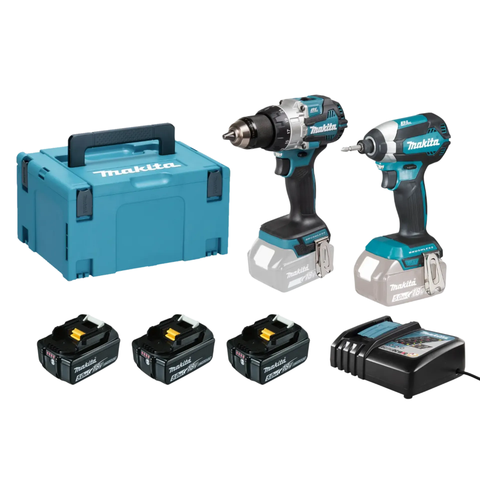 Combiset DLX2507T3J 2 machines sans fil (18V - 3 x 5 Ah Li-ion) Combiset DLX2507T3J 2 machines sans fil (18V - 3 x 5 Ah Li-ion)