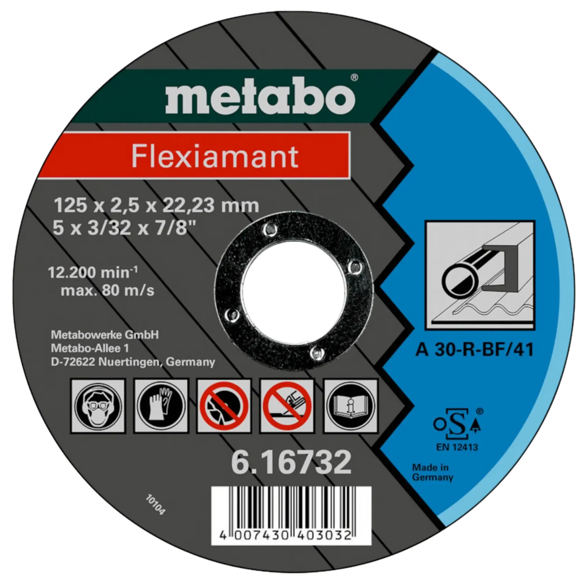 Disque de coupe acier ø 125 x 2.5 x 22 mm - 6167320