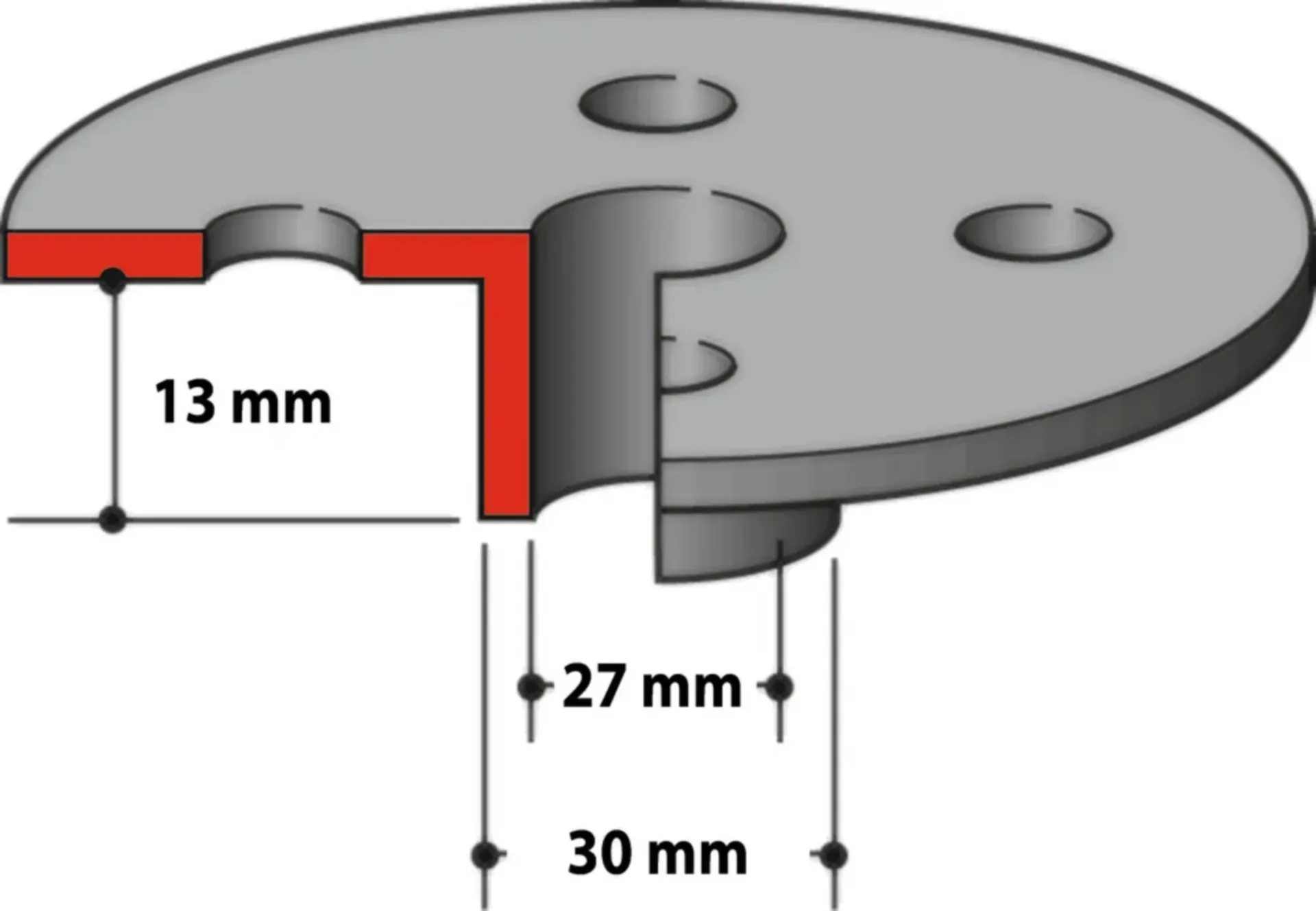 Sjabloongeleider 164471-6 (30 mm)