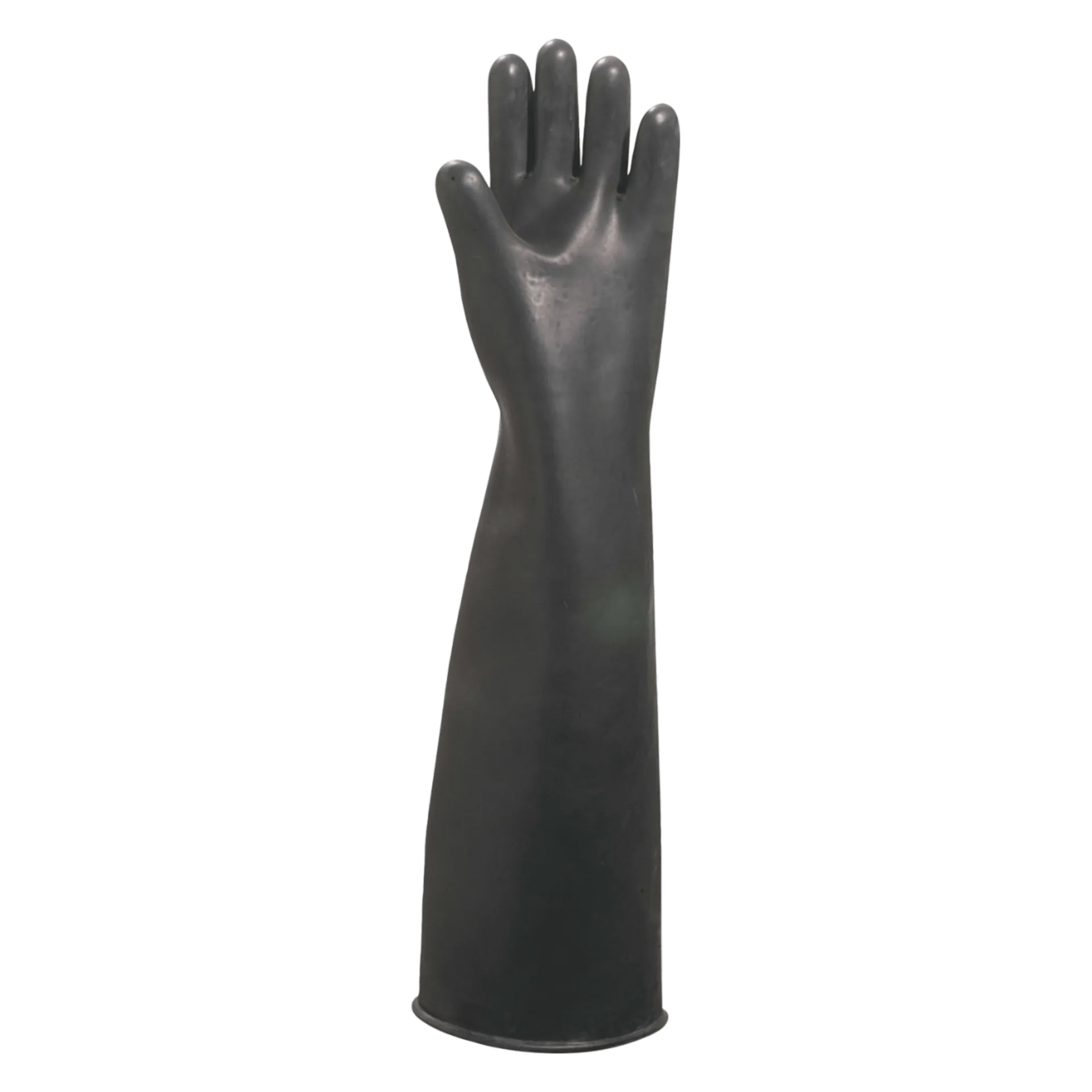 Zwarte latex handschoen lengte 60 cm - M10-LA600