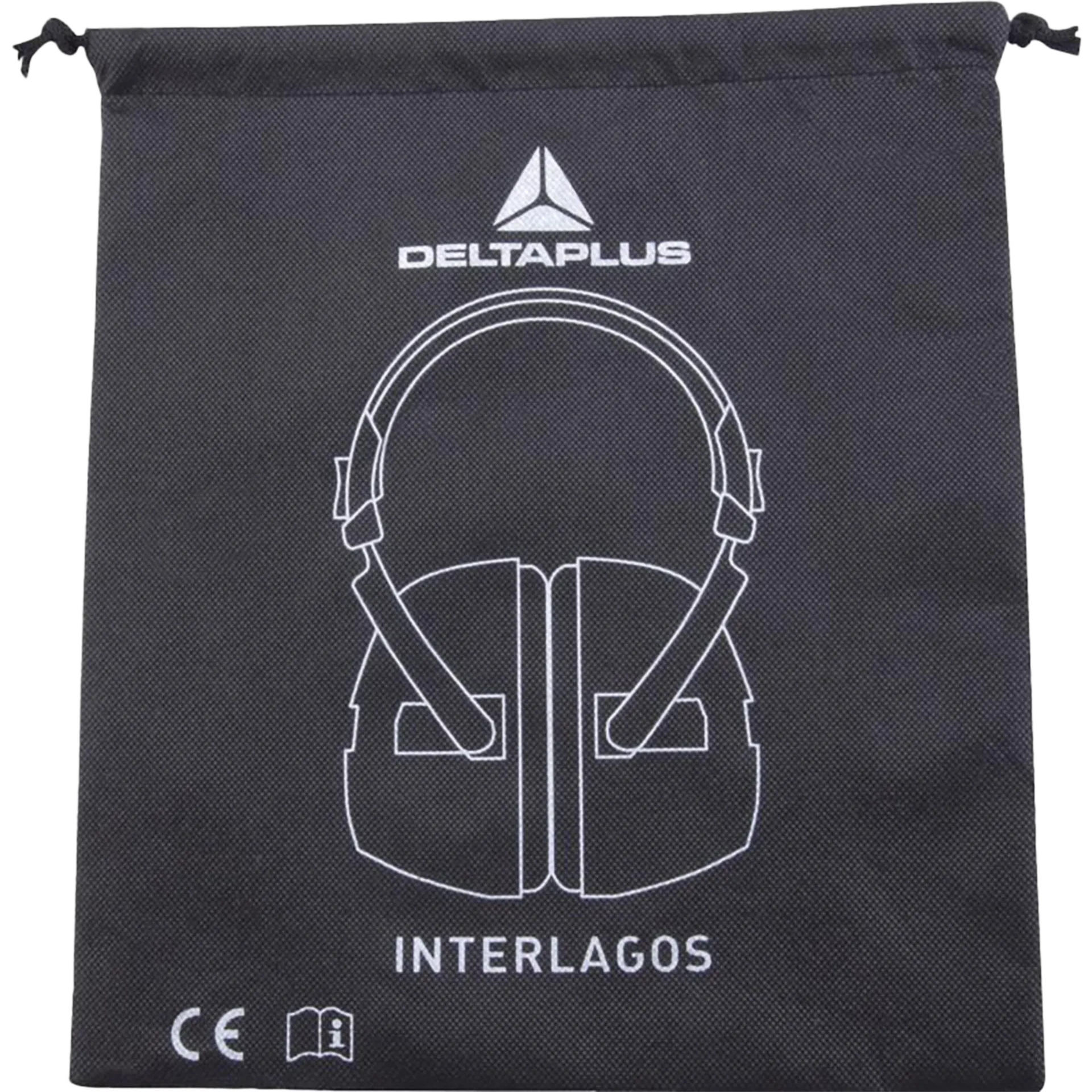 Casque antibruit Interlagos 2 gris avec pochette et crochet de ceinture - intergr2