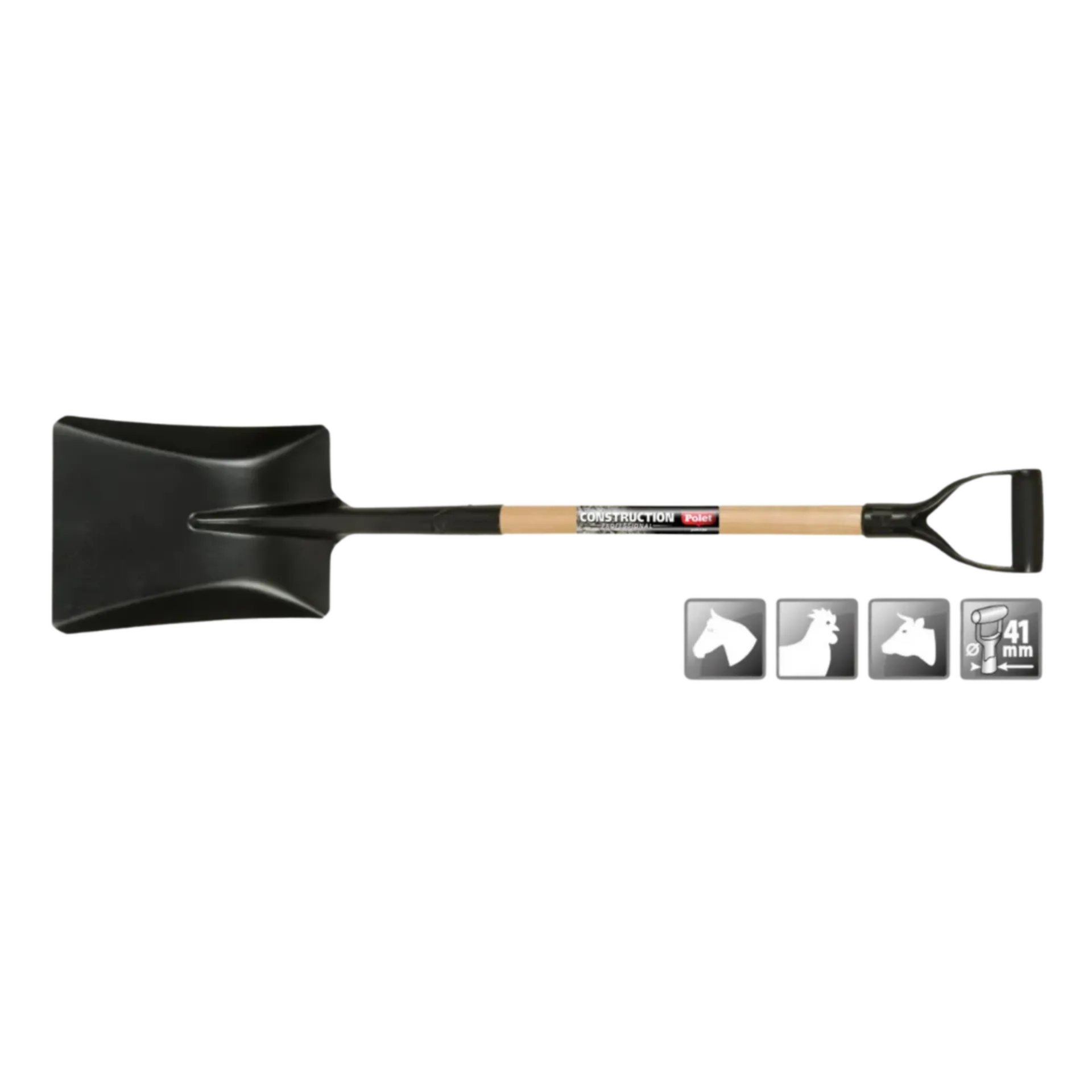 Pelle à ballast NR2 (320 x 260 mm) avec manche en D Pelle à ballast NR2 (320 x 260 mm) avec manche en D