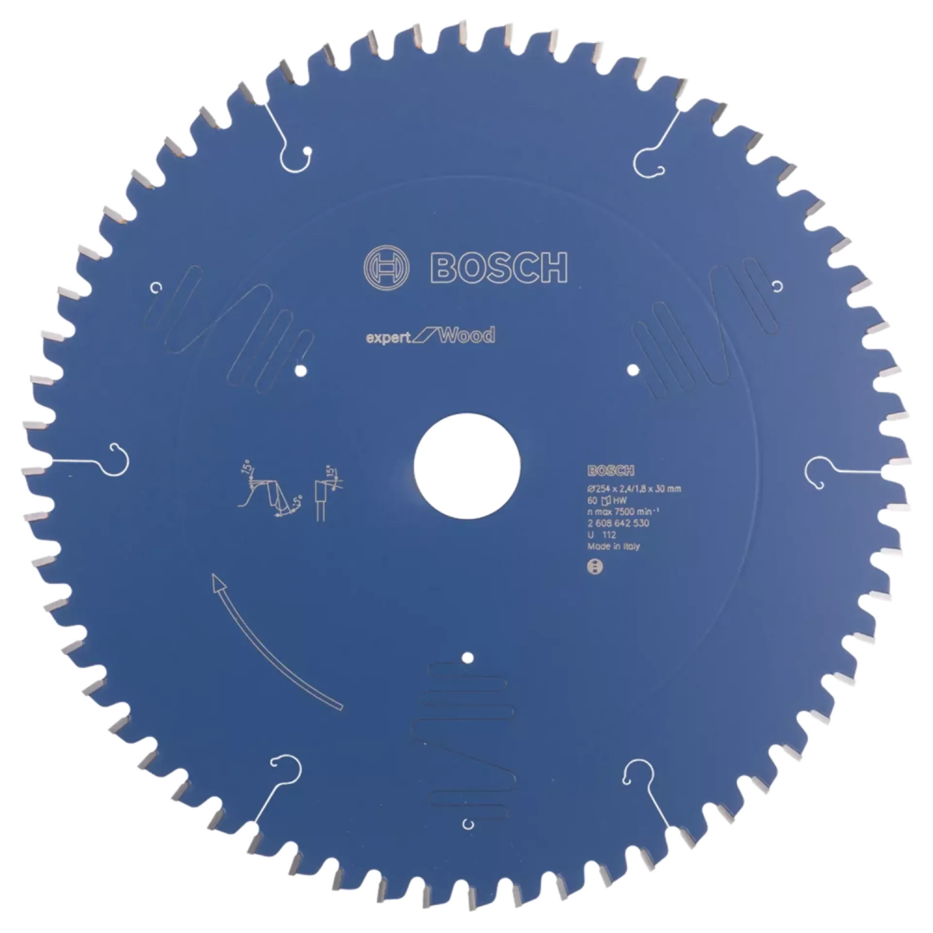 Cirkelzaagblad Expert for Wood, 254 x 30 x 2,4 mm, 60T - 2608642530