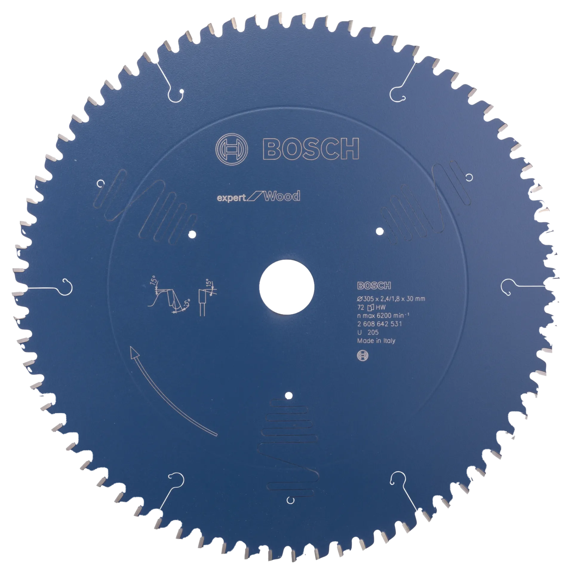 Cirkelzaagblad Expert voor hout 305 x 30 x 2,4 mm 72 tanden